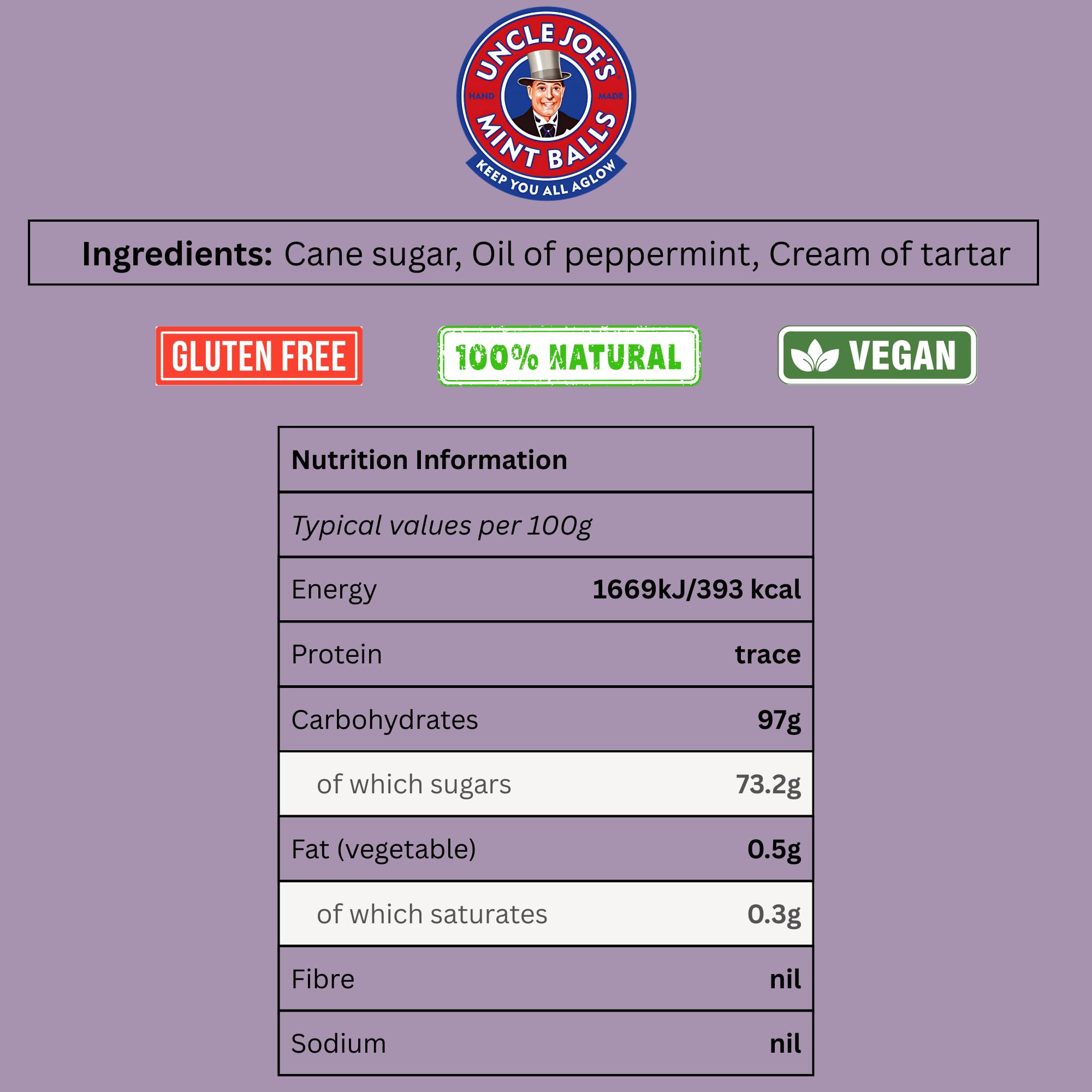 Uncle Joe's Mint Balls 90g Beutel - Traditionelle englische Minzbonbons 9