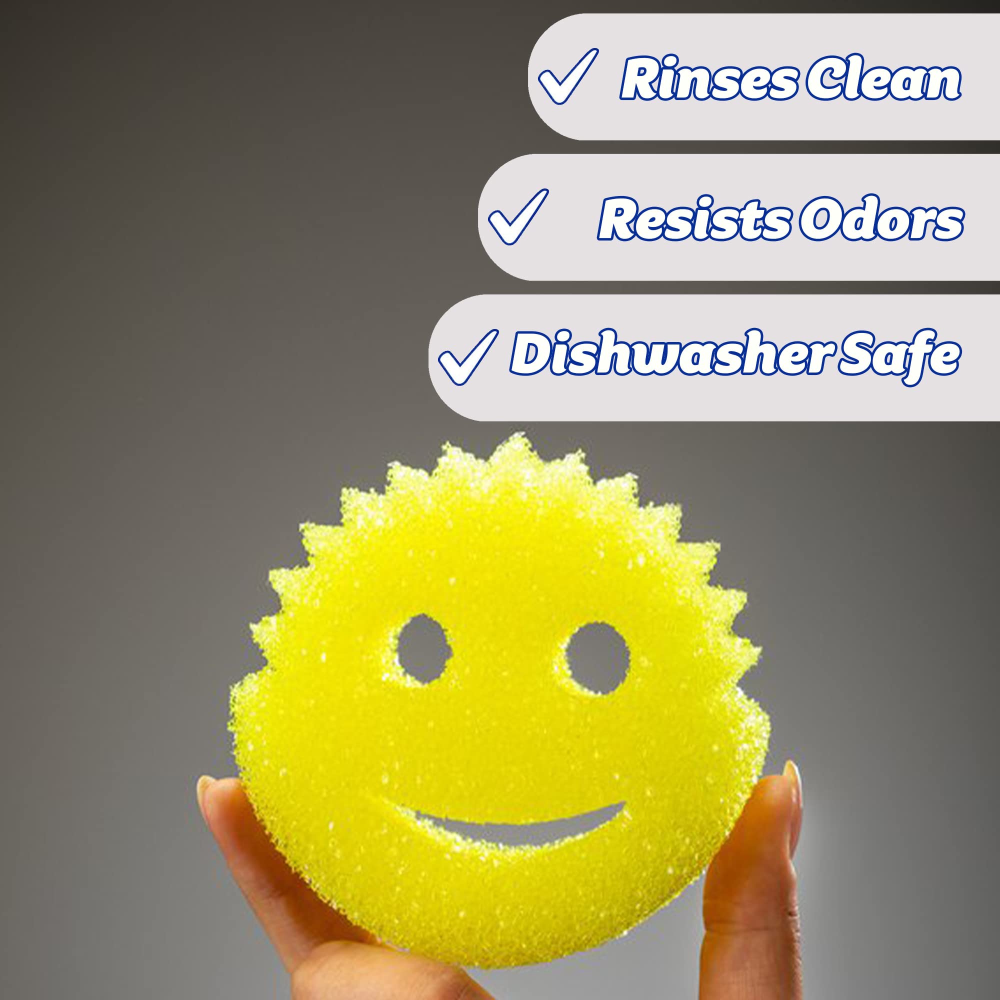 Scrub Daddy Original Dish Sponge - Non-Scratch, Odor-Resistant | 2 Pack | Yellow 8
