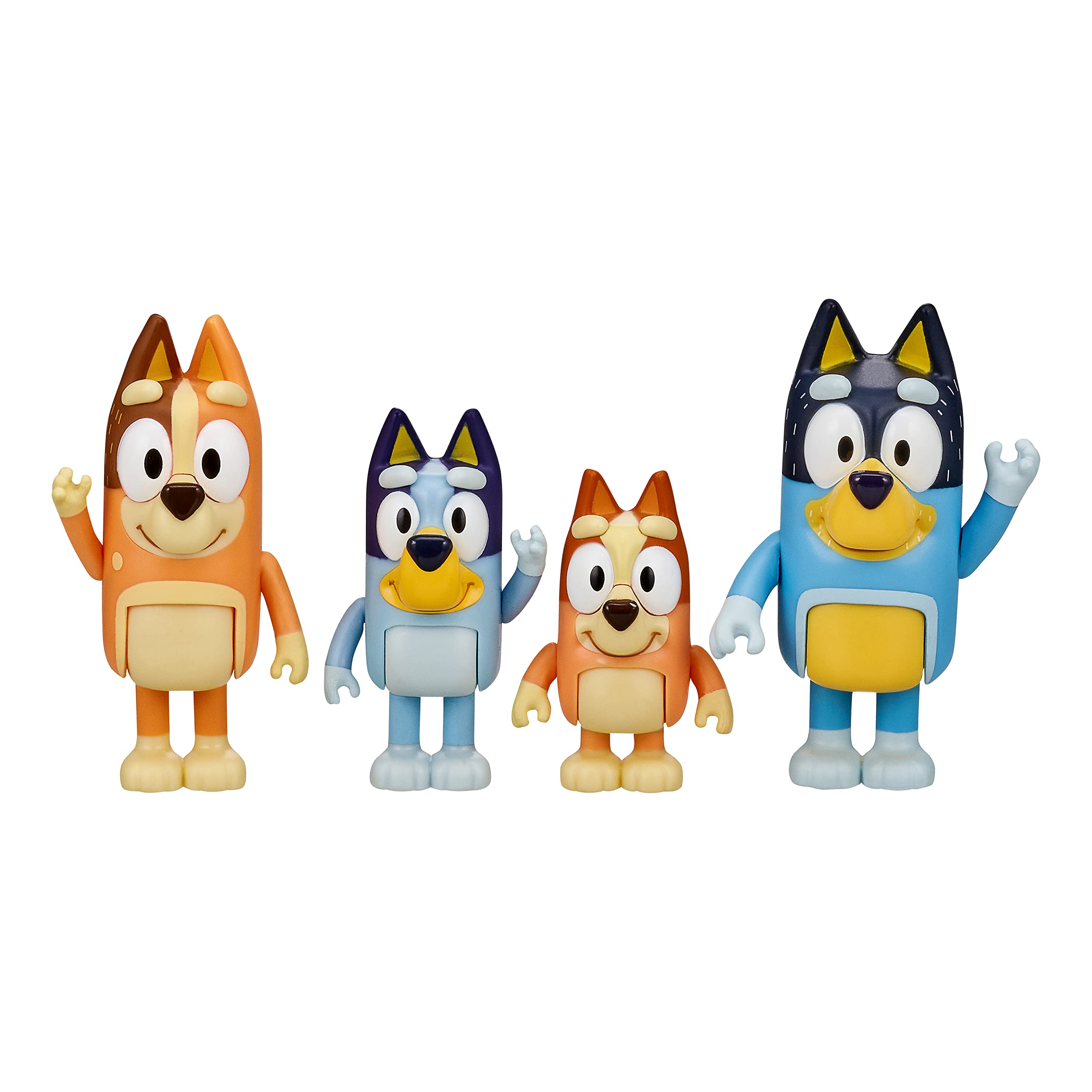 Bluey & Family: Bingo, Bandit and Chilli 4 Figure Pack - Articulated Action Figures for Kids 3+ 1
