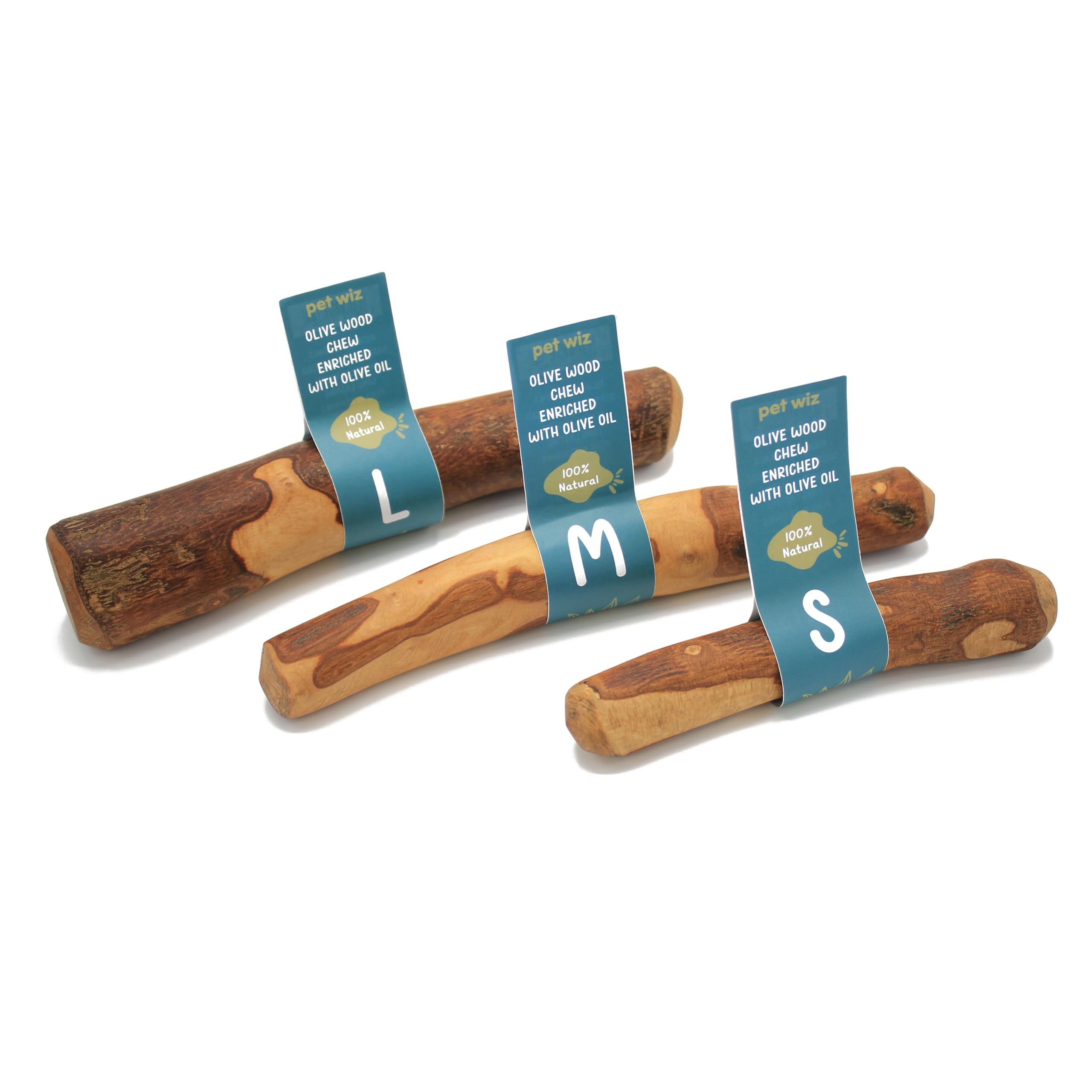 pet wiz Olive Wood Dog Chew Toy - Oral Hygiene Aid | Hypoallergenic | Medium Size 6