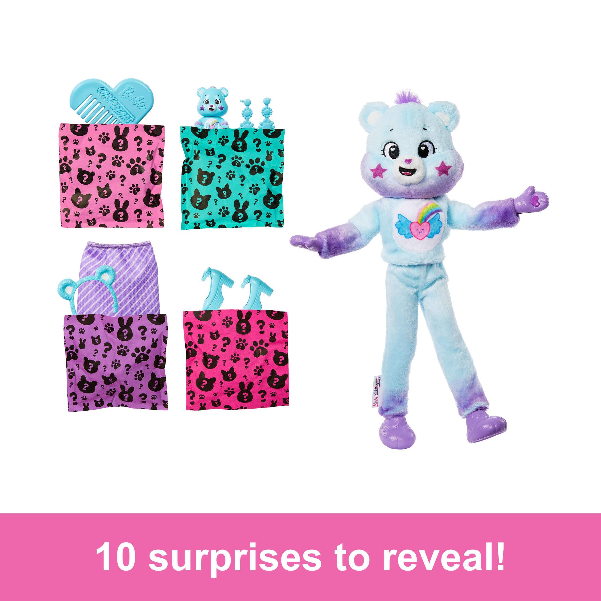 Barbie Cutie Reveal Care Bears Doll - Dream Bright Bear with 10 Surprises & Color Change | JFV61 6