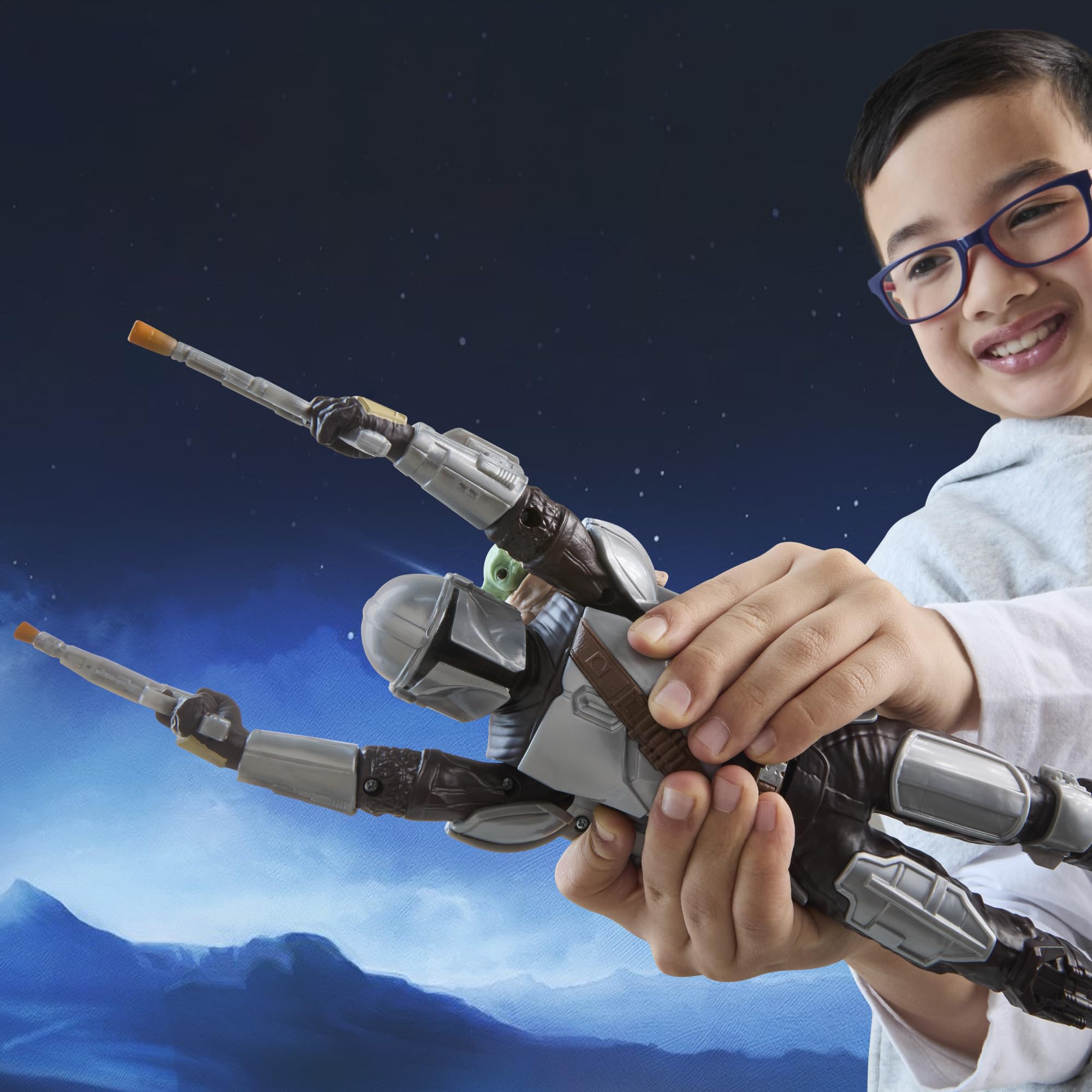 Star Wars The Mandalorian & Grogu Bounty Blaster Action Figure - 28 cm | Interactive Sound & Movement 5