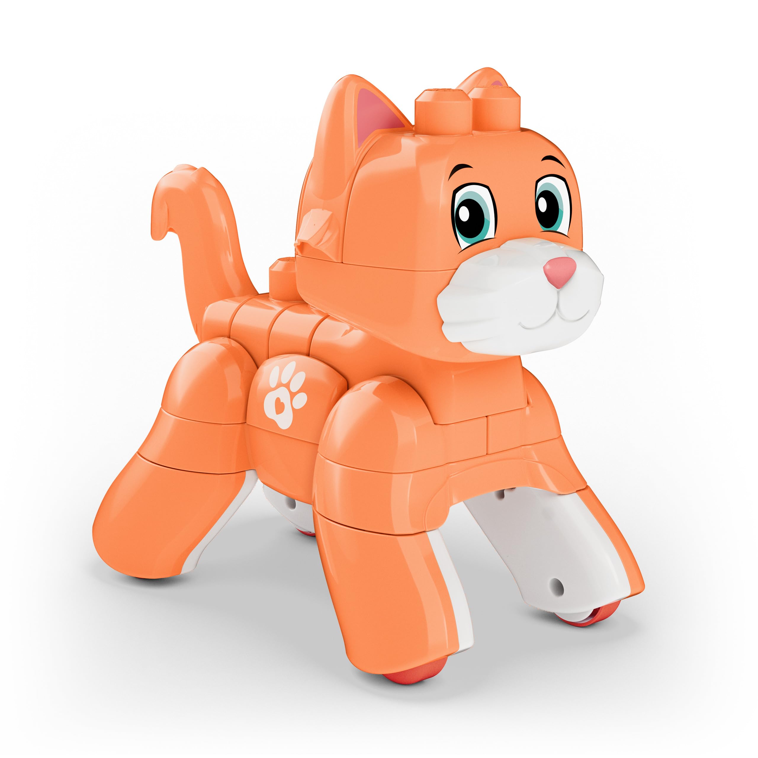 Mega Bloks Rolling Kitten Building Block Toy - 3-in-1 Play, Ages 3+