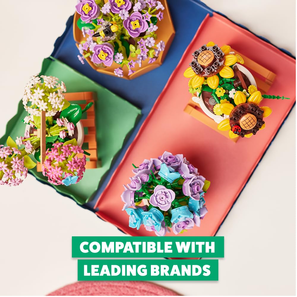 MAX Premium Garden Pot Plants Building Bricks Set - Sunflower Capsule (151 Pieces) 5