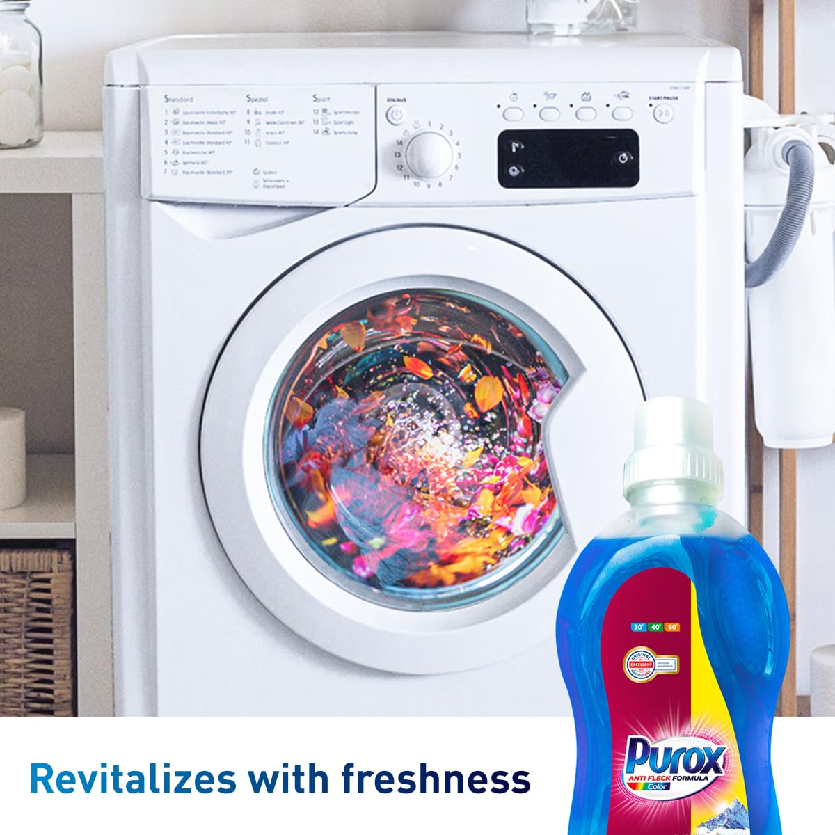 Clovin Purox Color Liquid Detergent Gel for Coloured Clothes, 1 L (33 Washes) 3