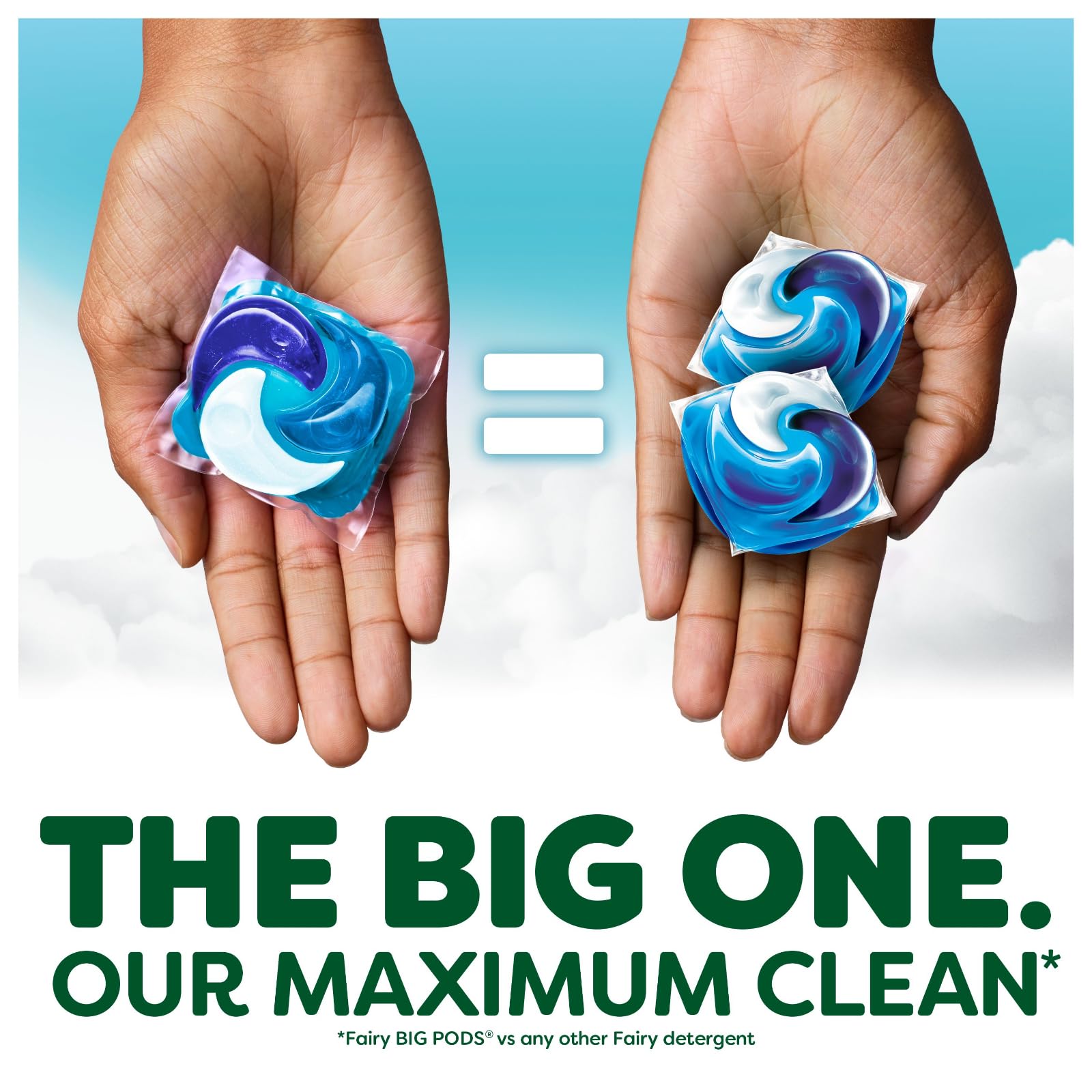 Fairy Non Bio The Big One PODS Laundry Detergent Capsules for Sensitive Skin, Floral Scent, 40 Count