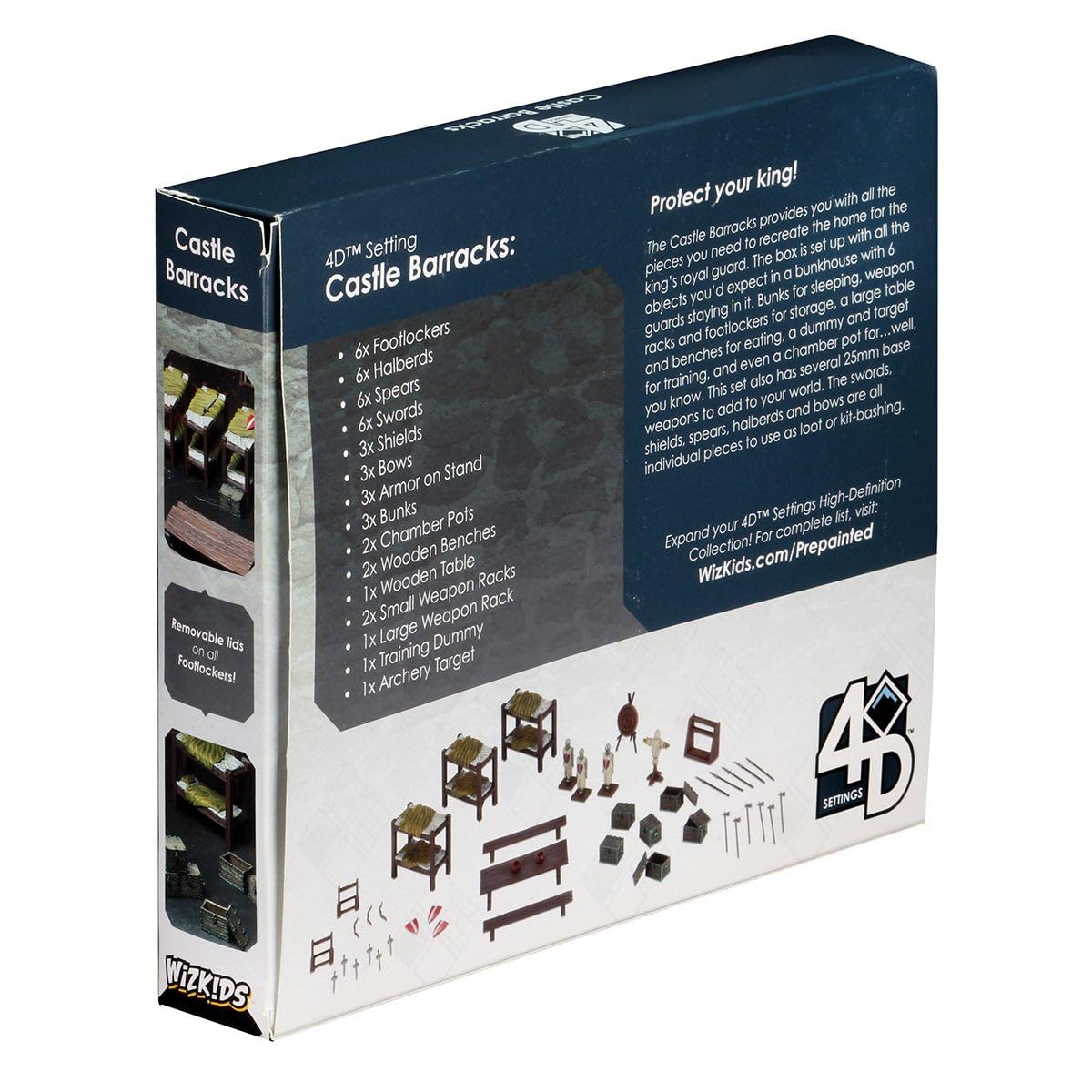 WizKids Castle Barracks 4D Scene - Tabletop Gaming Scenery | Plastic | Large 3