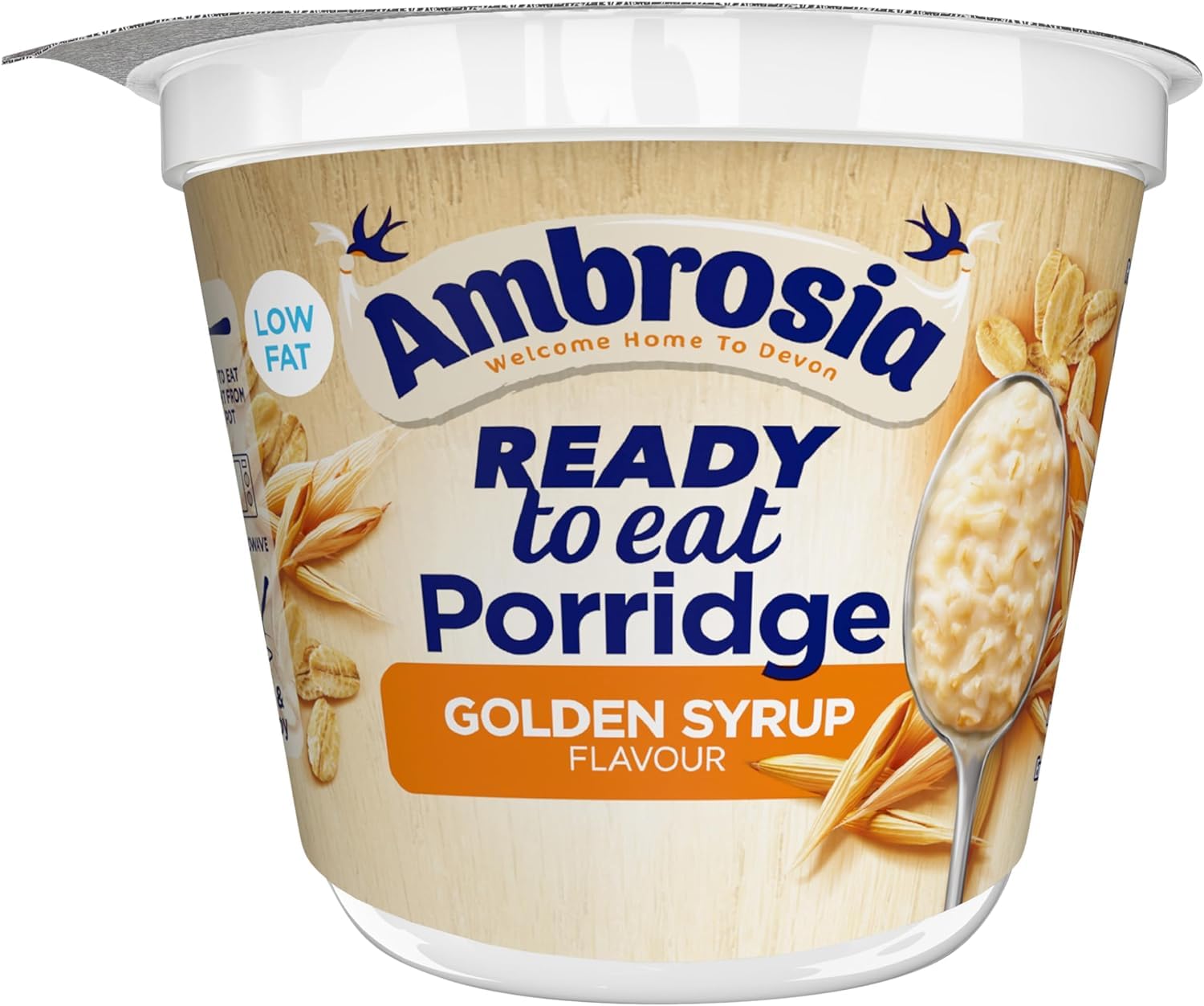 Ambrosia – Fettarme Porridge-Becher mit goldenem Sirupgeschmack und britischem Vollkornhafer, 210 g (6er-Pack) 5