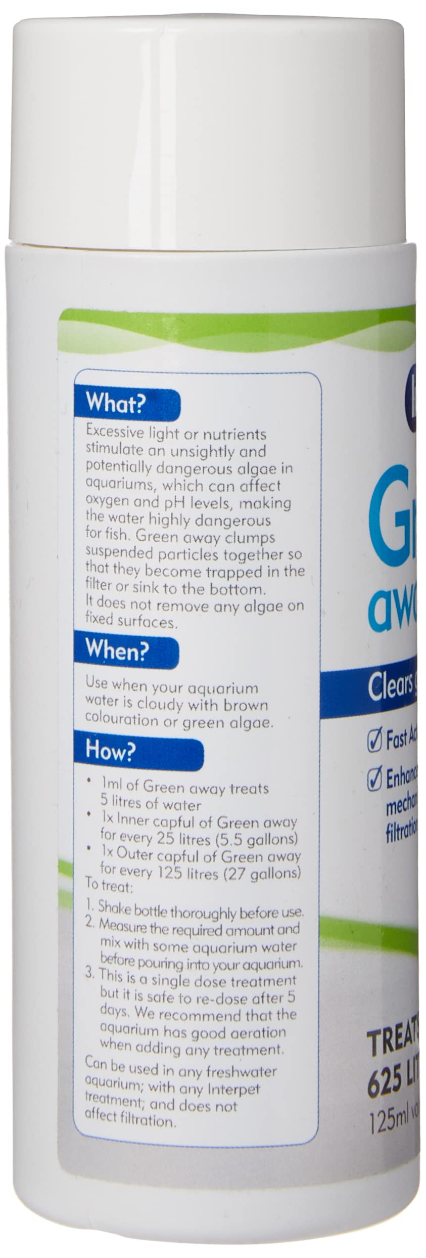Interpet Green Away Aquarium Water Treatment - Fast Acting Algae Control | Plant Friendly | 125 ml