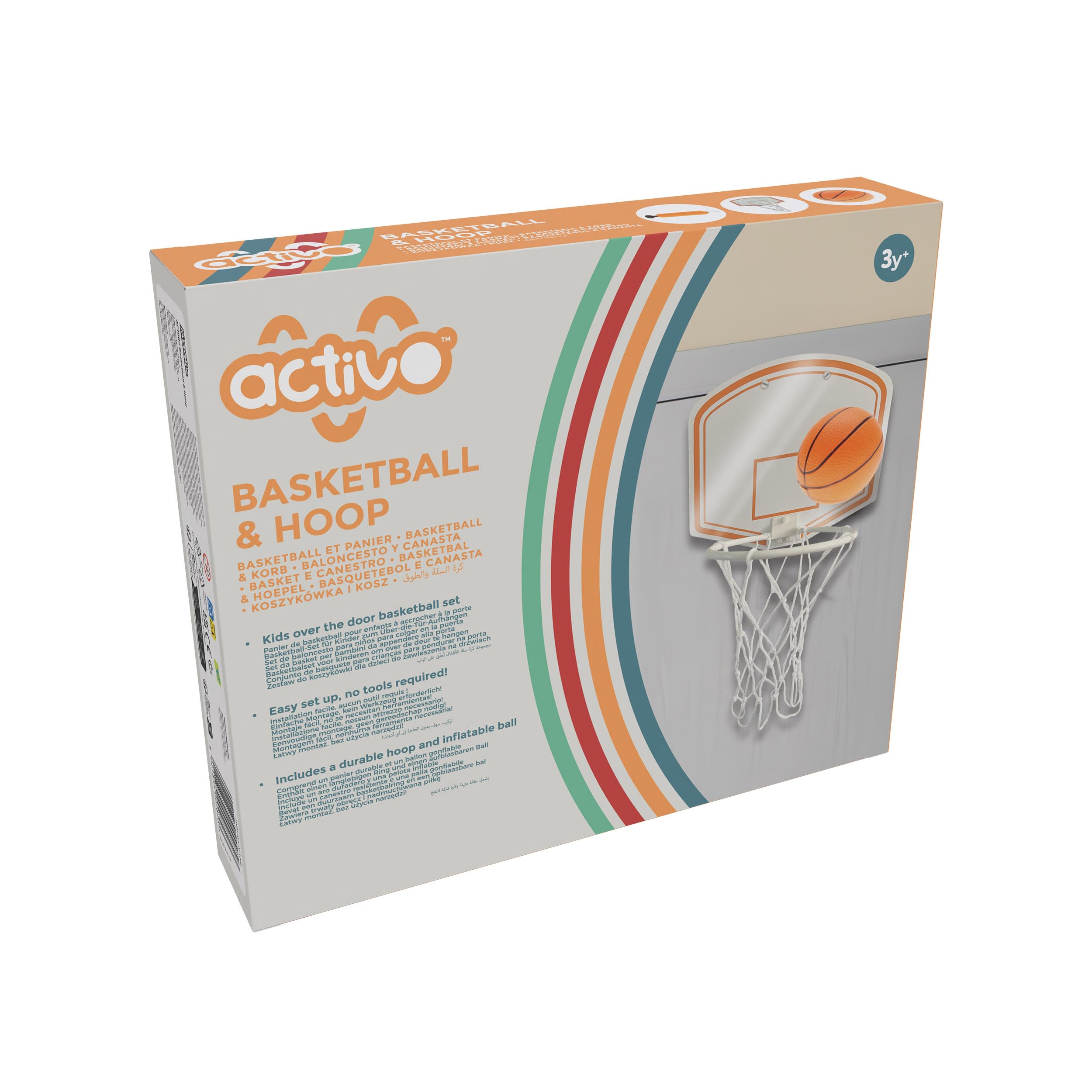 Mookie Activo Kids Indoor Basketball Hoop Set with Ball | Easy Setup | Develops Coordination 7