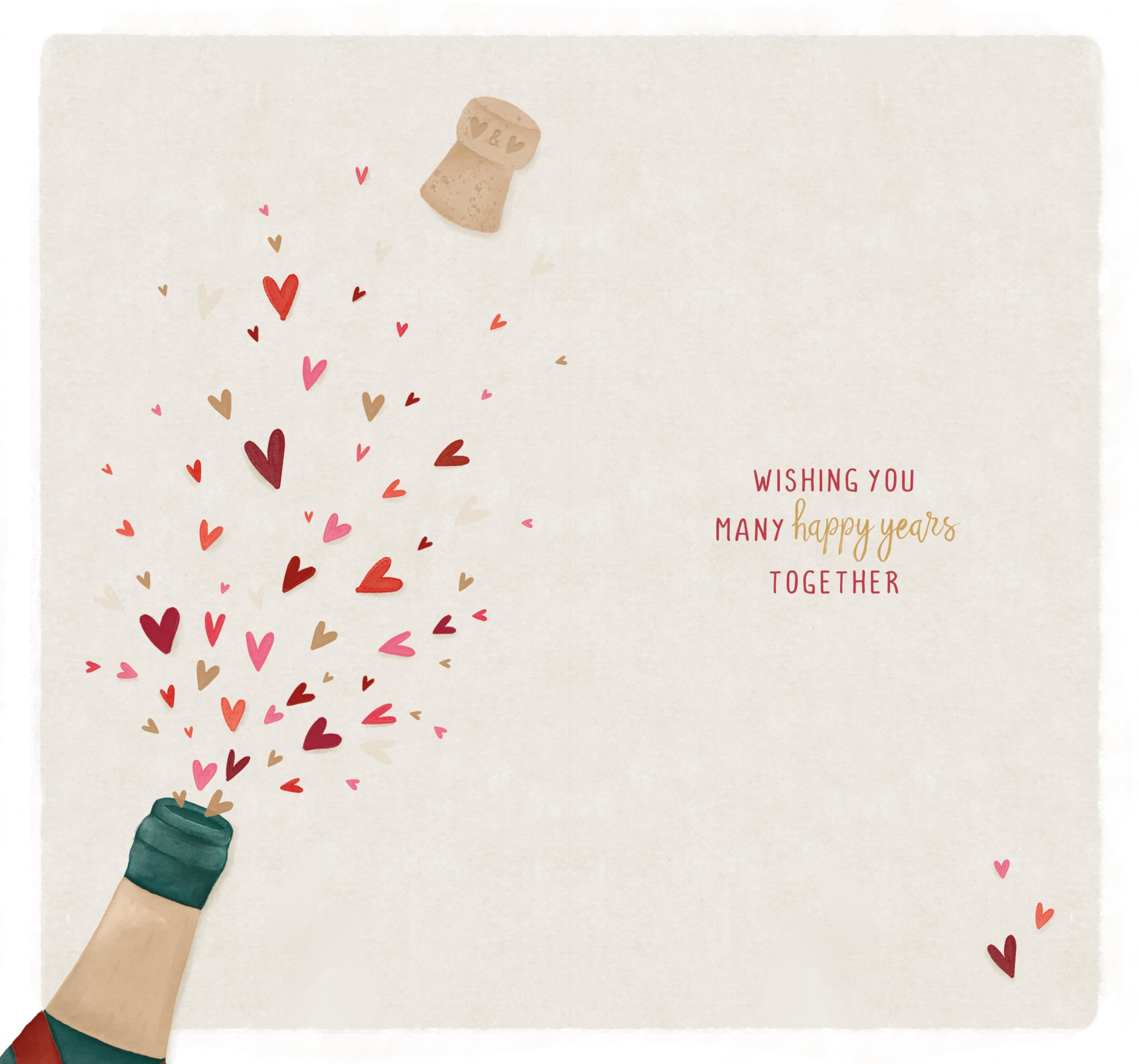 Wishing Well Luxury Gold Foil Engagement Card 'You're Engaged Congrats' | 5 x 9 Inches
