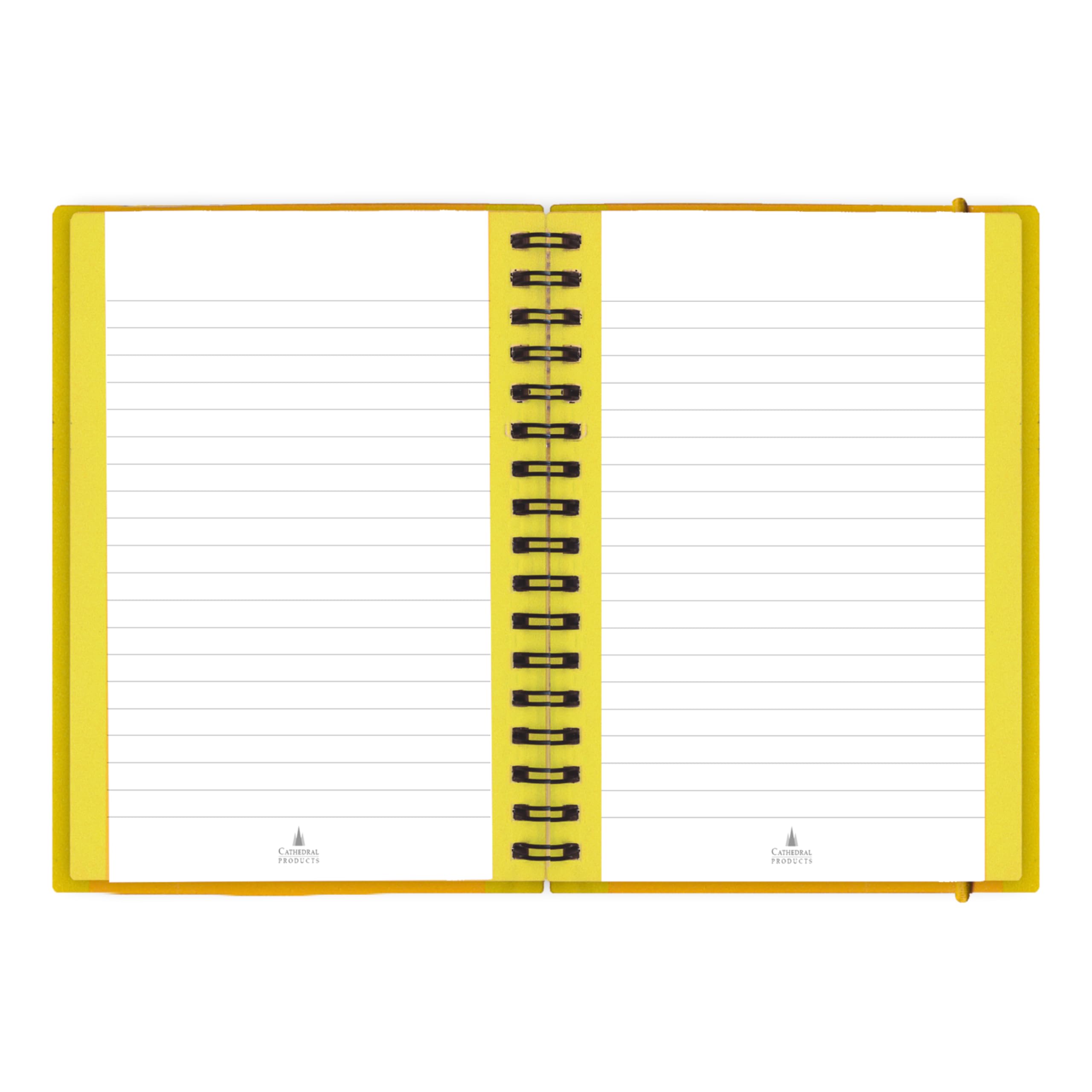 Cathedral Products Pack of 3 A6 Spiral Bound Notebooks - Neon Yellow | 80GSM Lined Paper | Perforated Pages