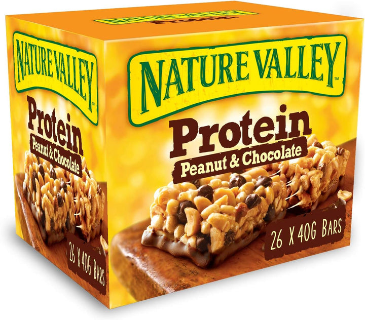 Nature Valley Protein Peanut & Chocolate Gluten Free Cereal Bars 26 x 40g