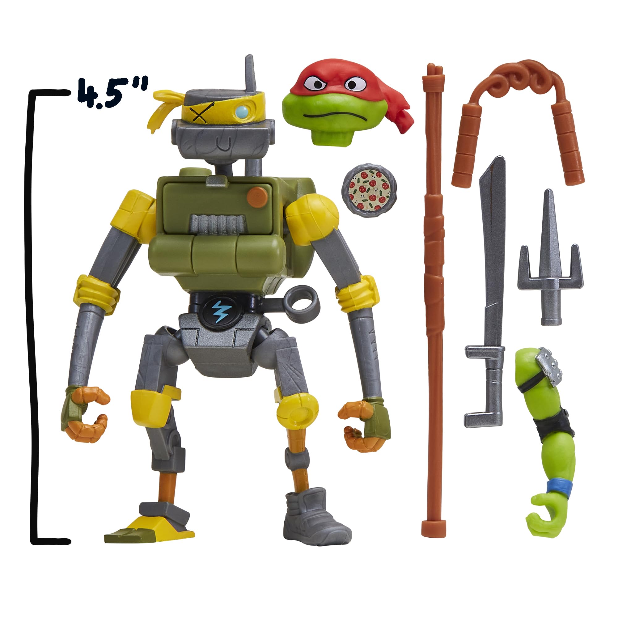 Teenage Mutant Ninja Turtles Metalhead Action Figure - Mix & Match Limbs | 4.5-Inch Scale | Ages 4+ 4