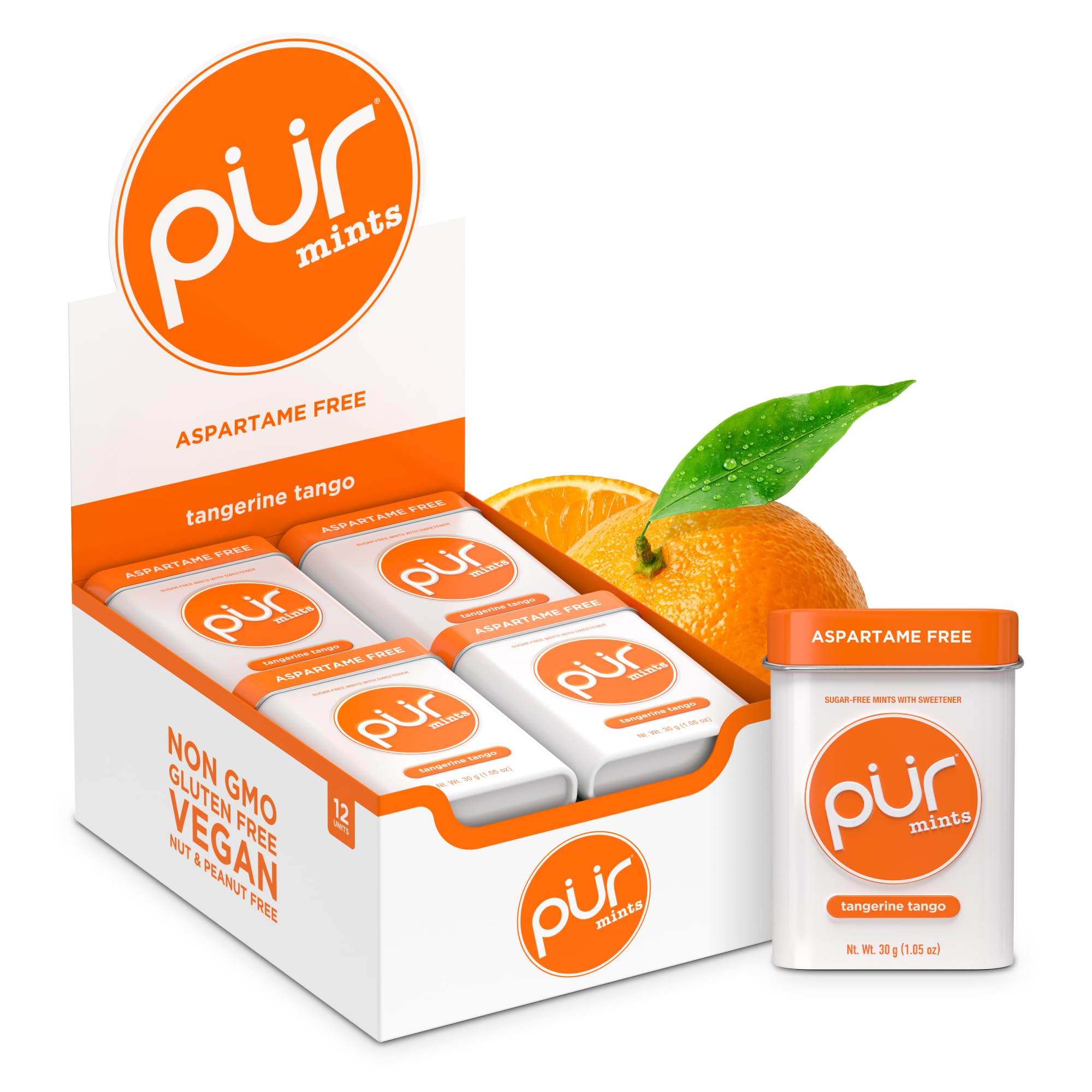 PUR Mints - Sugar Free Tangerine Tango Mints with Xylitol (360g) 6