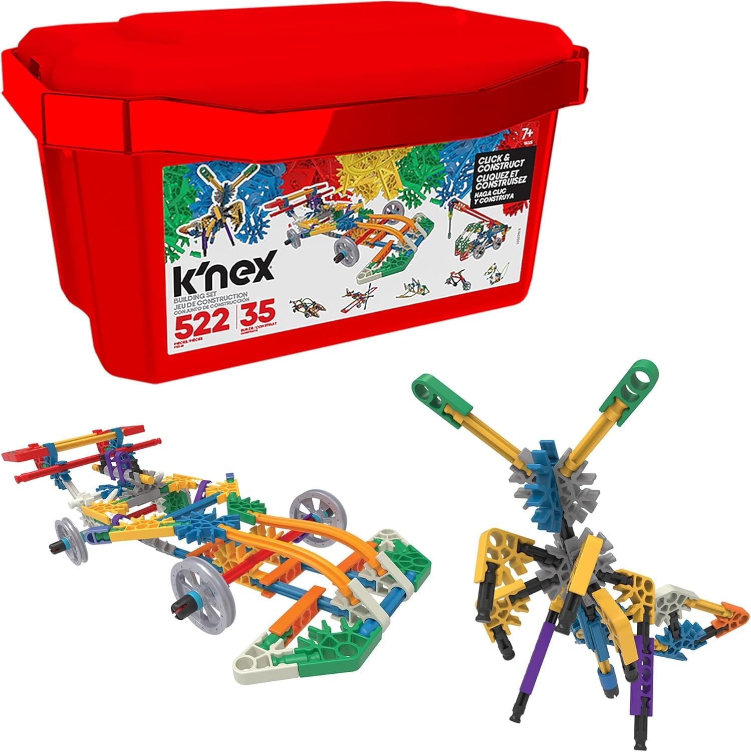 K'NEX Click and Construct Value Building Set - 522 Piece STEM Learning Kit for Ages 7+ 1