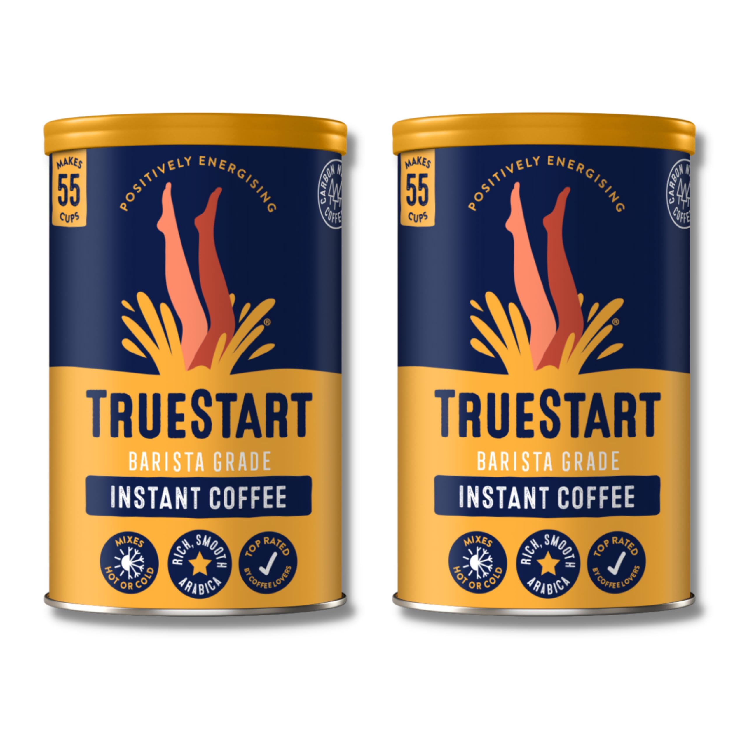 TrueStart – Smooth Original Barista Grade Instantkaffee, 2er-Pack