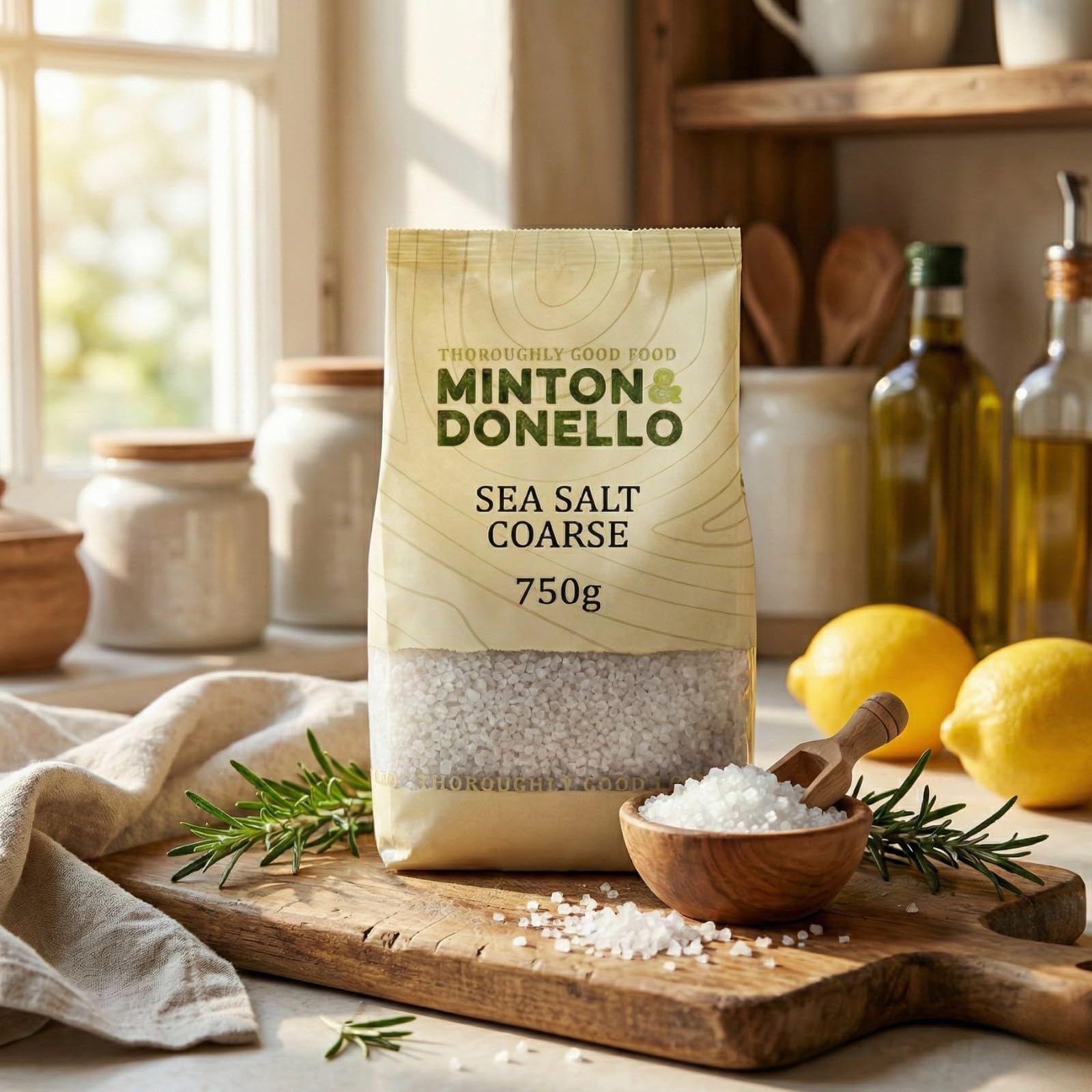 Minton & Donello Coarse Sea Salt - Natural Unrefined | 750g Pack 3