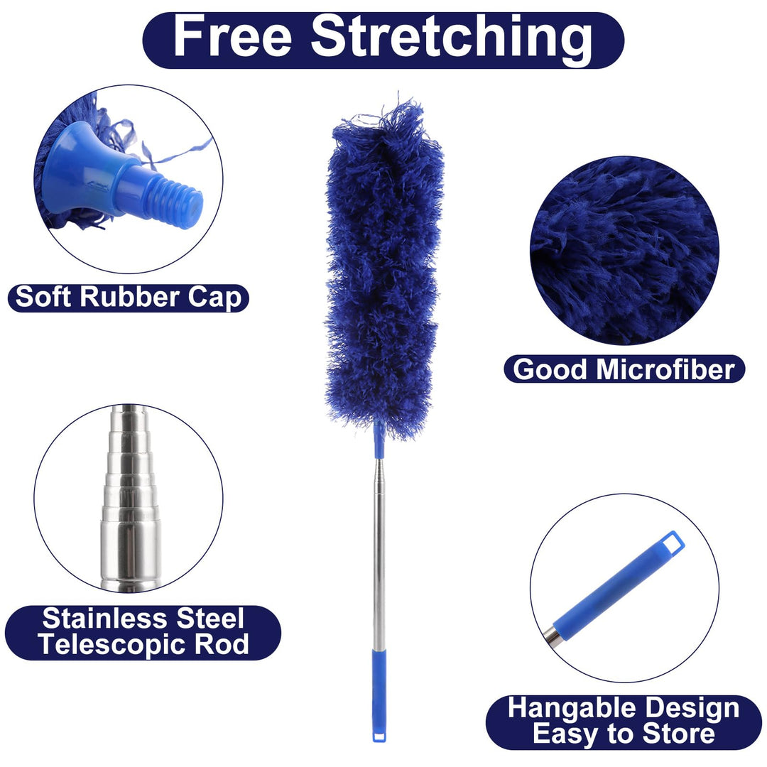 ASelected - Extendable Microfiber Duster with 108" Telescoping Pole