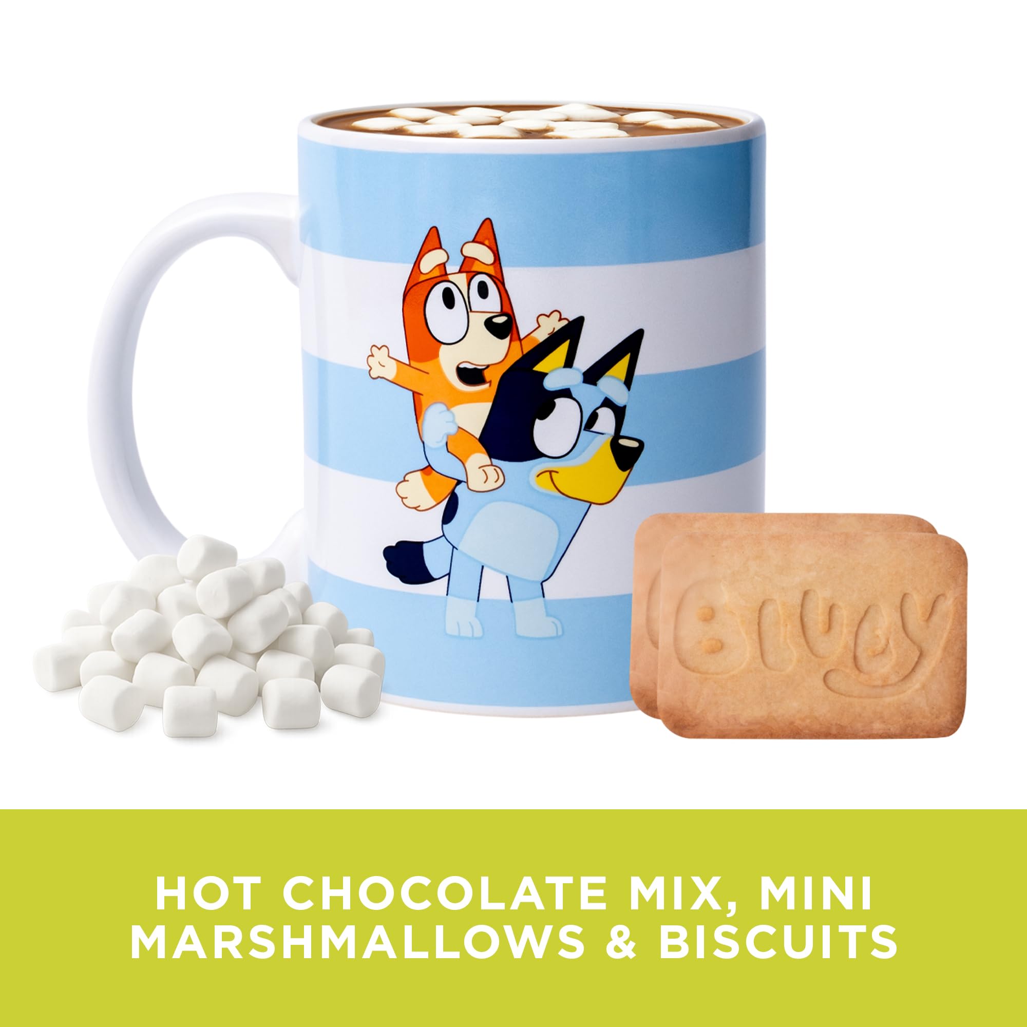 Bluey - Cosy Hot Chocolate Hamper with Ceramic Mug, Fluffy Socks & Dairy-Free Treats 14