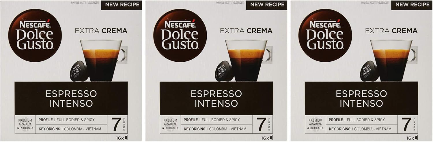 NESCAFE Dolce Gusto Espresso Intenso Coffee Pods - 48 Capsules (3 Boxes of 16) 4