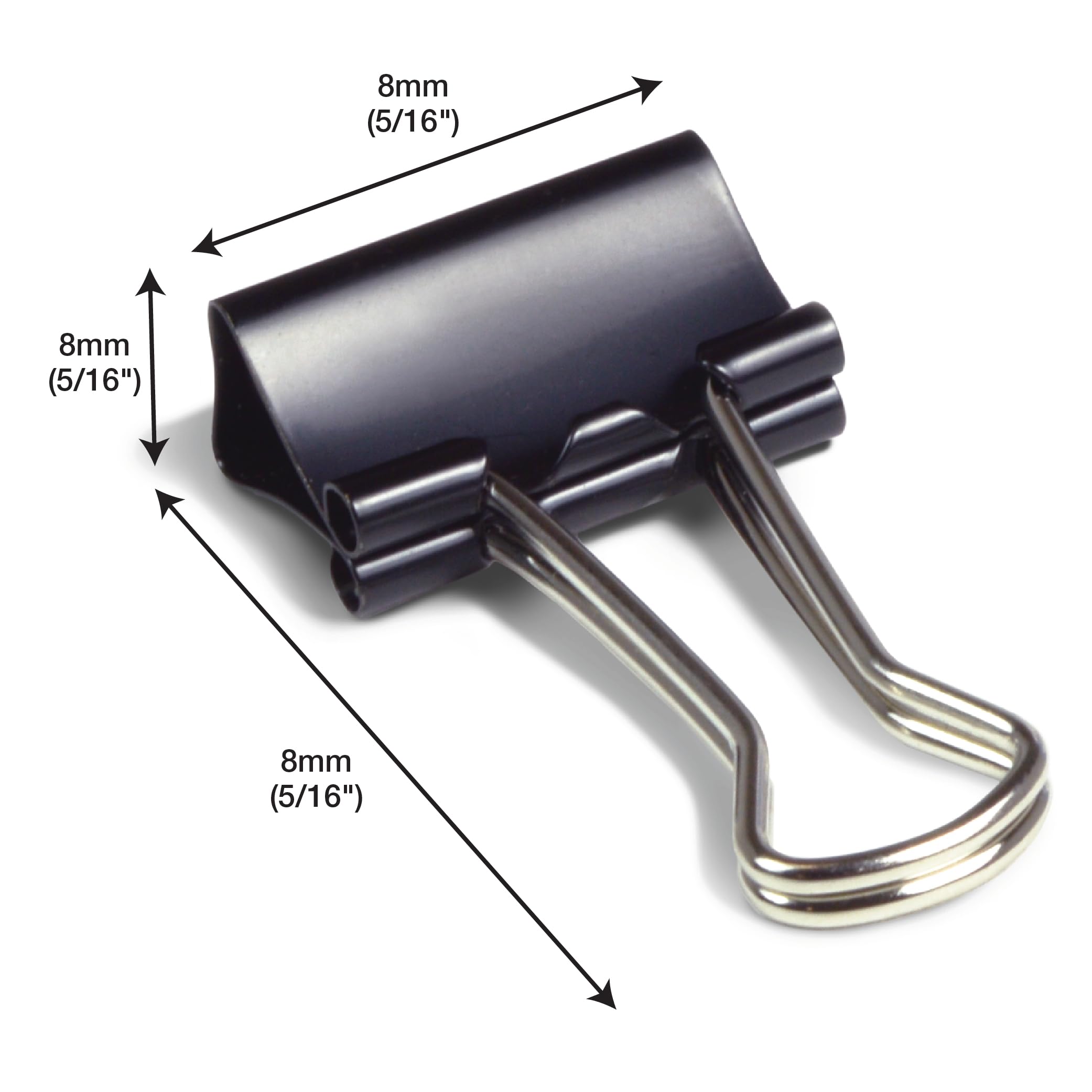 RAPESCO Foldback Clips - 19mm Capacity, Black Metal, Pack of 80 3