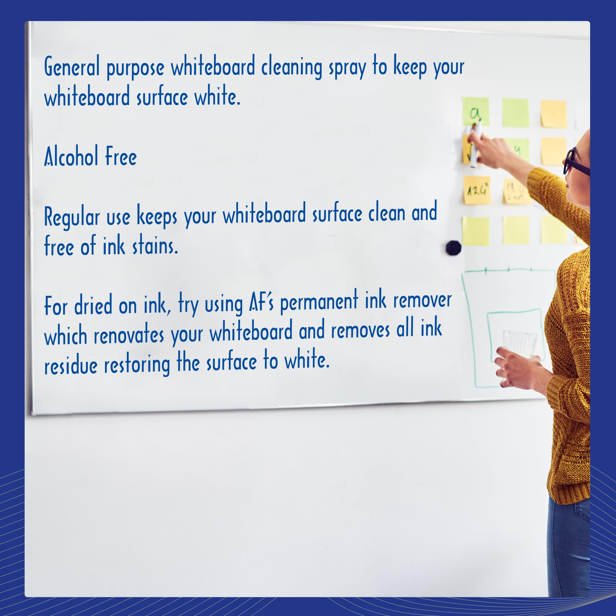 AF White Boardclene - Removes Dry Ink & Grease from Whiteboards | 250ml Pump Spray 2