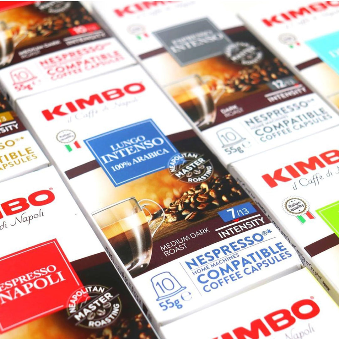 Kimbo Espresso Barista Ristretto Coffee Capsules (10 Aluminium Pods) | Nespresso Compatible | Dark Roast Italian Coffee
