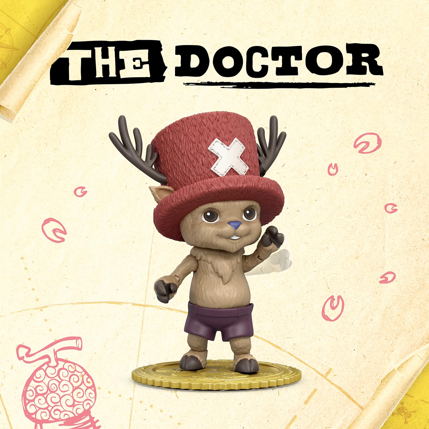 One Piece Tony Tony Chopper Action Figure - 4" (10 cm) with 6 Accessories | 16 Points of Articulation 2
