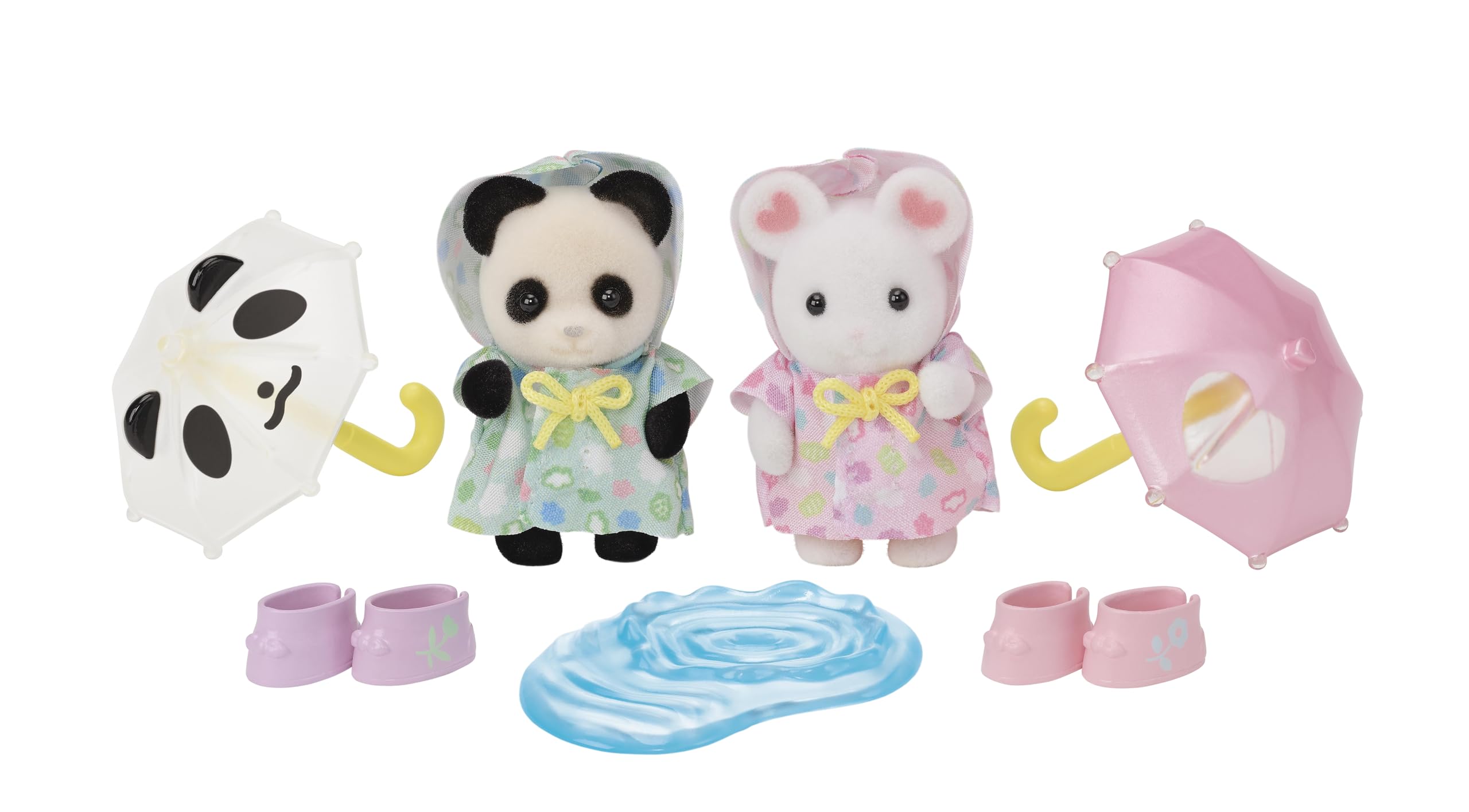 Sylvanian Families Nursery Friends - Rainy Day Duo Playset | Includes 2 Babies & Accessories | Ages 3+ 1