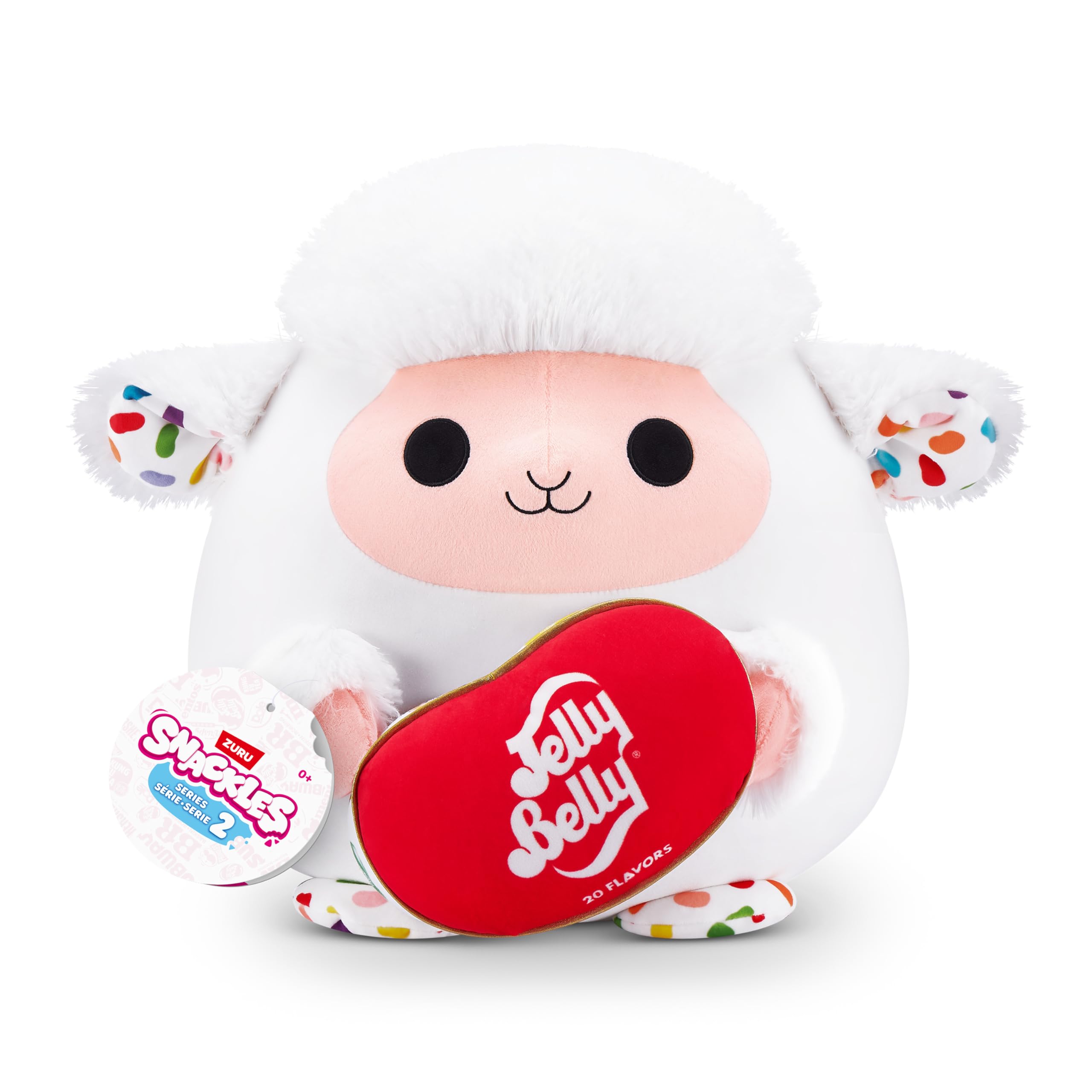 Snackles Series 2 - Lamb (Jelly Belly) Plush Toy, 35 cm Collectible Stuffed Animal 1