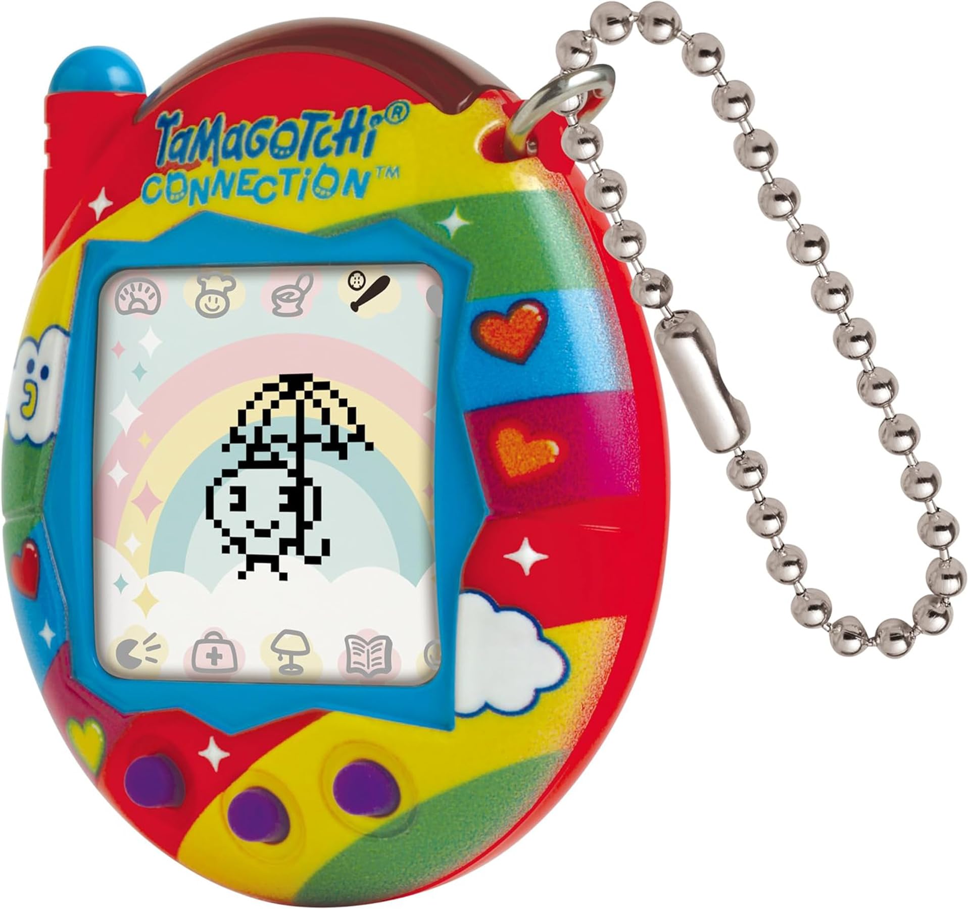 Tamagotchi Connection Digital Pet - Rainbow Sky Shell with Infrared Connection for Kids 8+ 2