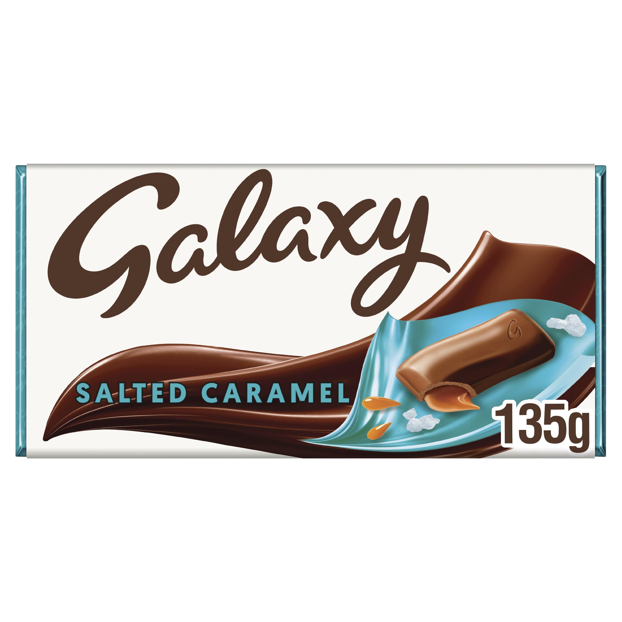 GALAXY Salted Caramel Chocolate Sharing Bar - Smooth Milk Chocolate, 135g 1