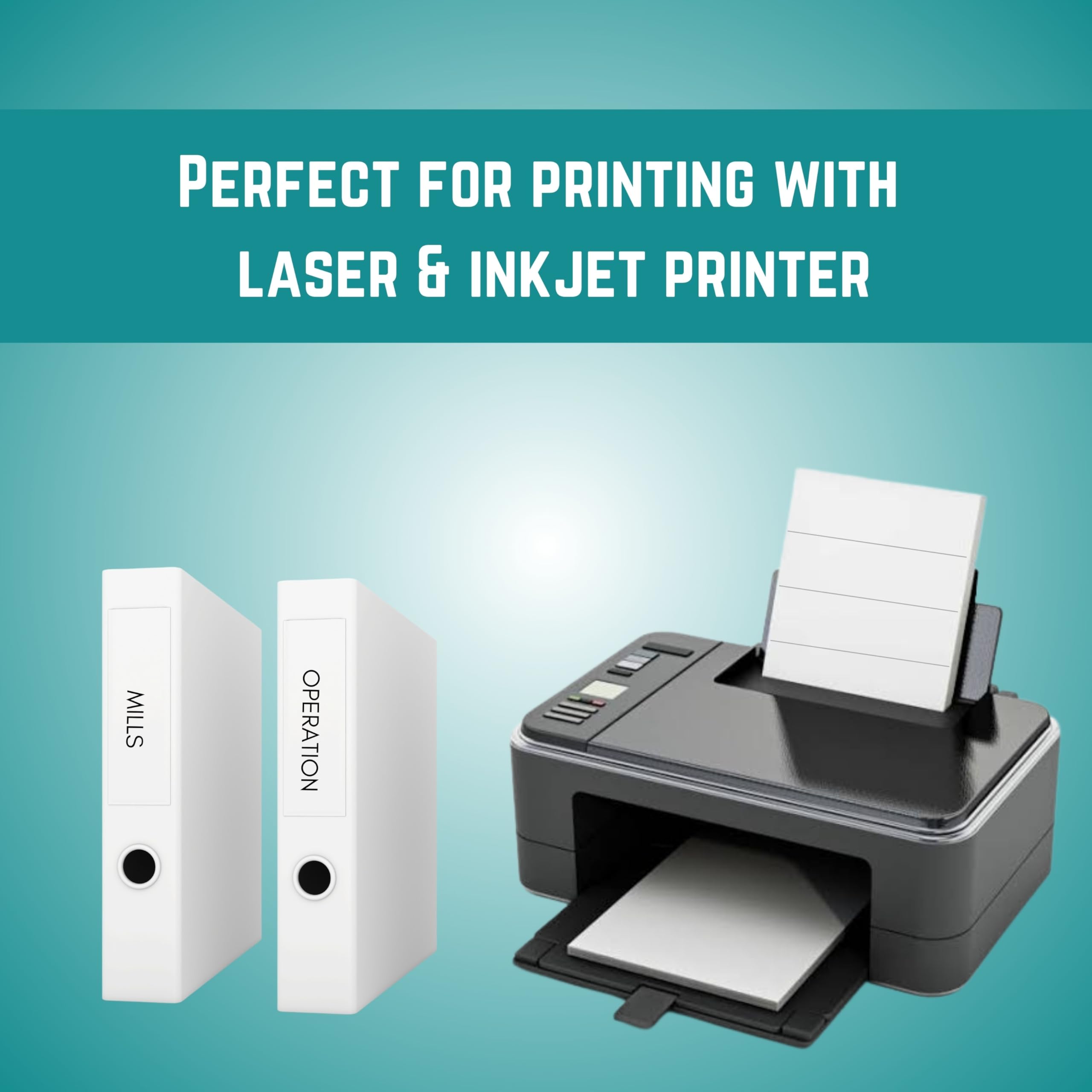 Double Dragon Printer Labels - 200 Self Adhesive Labels, 192x61mm, 4 Per A4 Sheet, White Matte 2