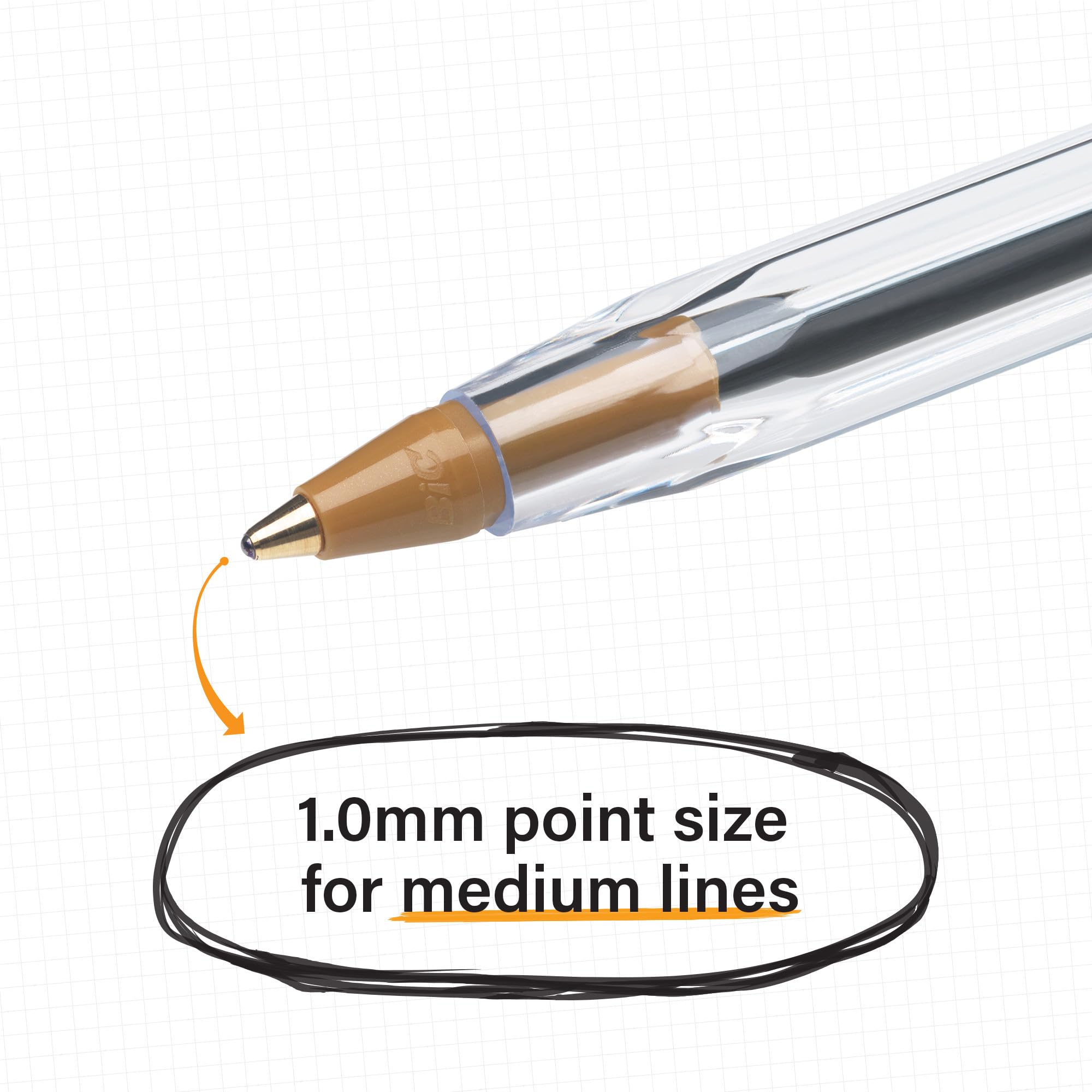 BIC Cristal Original Ballpoint Pens - Fine Point (1.0mm) | Smooth Writing | Pack of 100 Black Ink 9