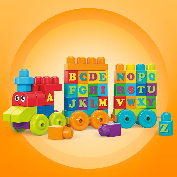 Mega Bloks Building Basics ABC Learning Train - Educational Building Set for Toddlers 1+