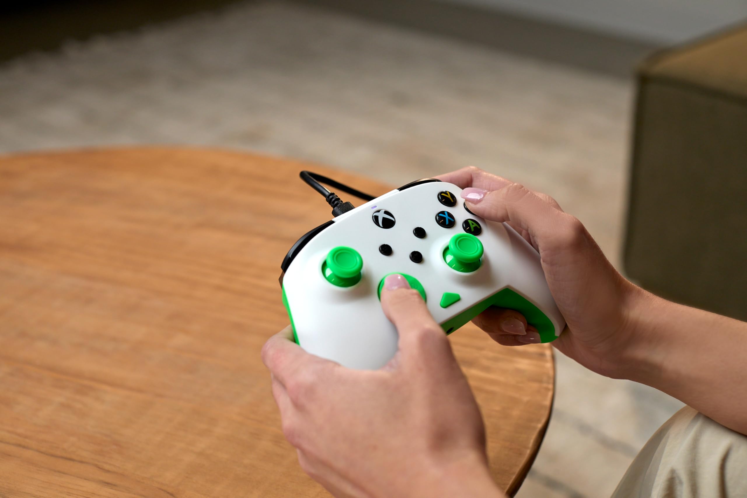 Turtle Beach Rematch Core White and Green Wired Gaming Controller with Audio Controls, Rumble Motors and Impulse Triggers – Licensed for Xbox Series X or S, Xbox One and Windows PCs 6