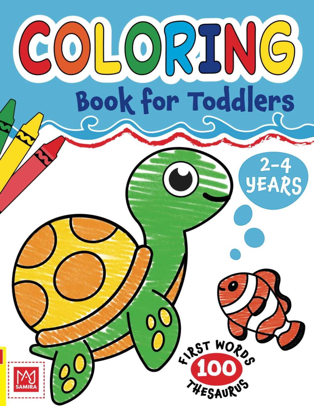Coloring Book for Toddlers 2-4 years: Cute Animals and Simple Pictures | Paperback | Large Print 1