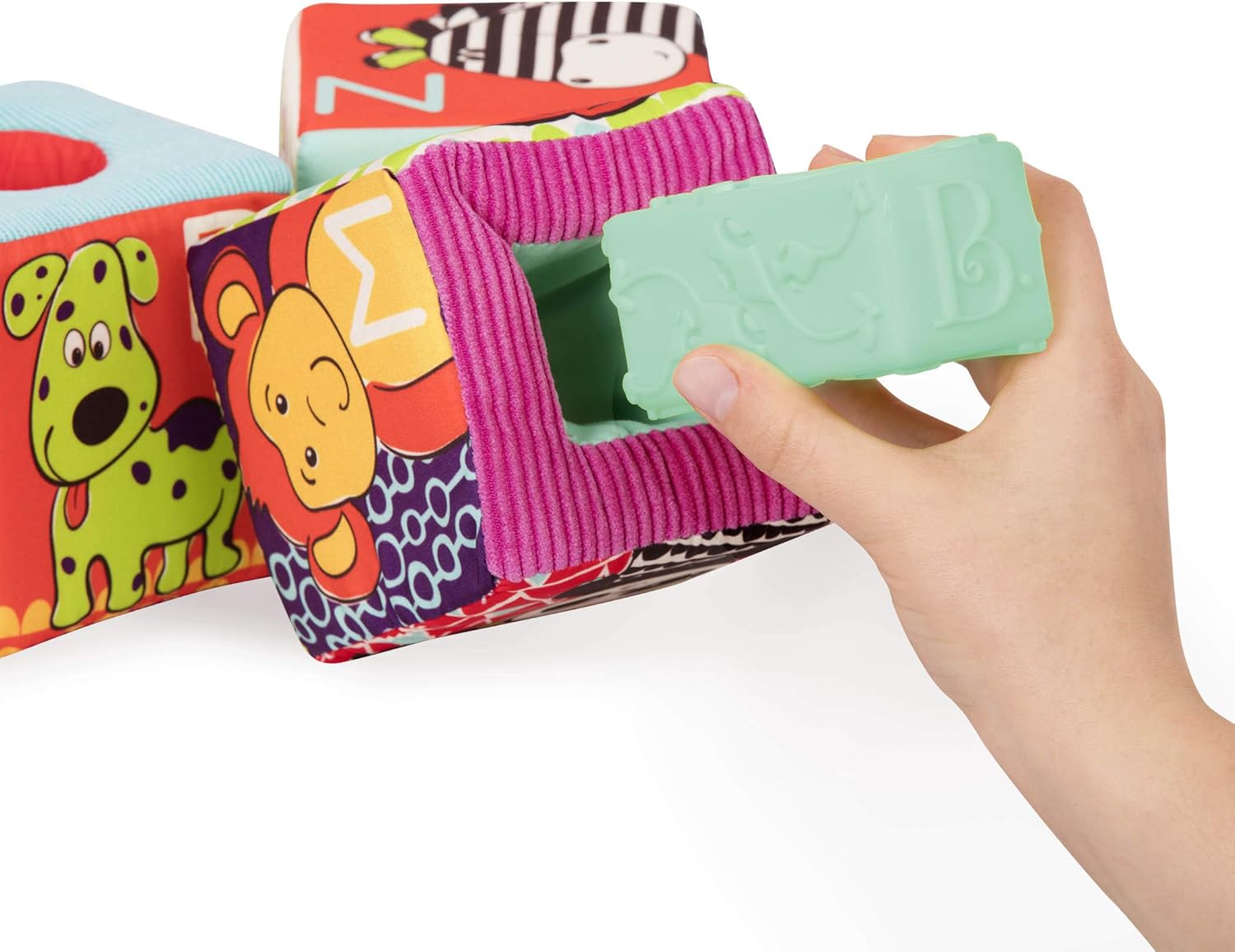 B. Toys ABC Block Party - Soft Fabric Building Blocks for Toddlers 6 Months+ 2