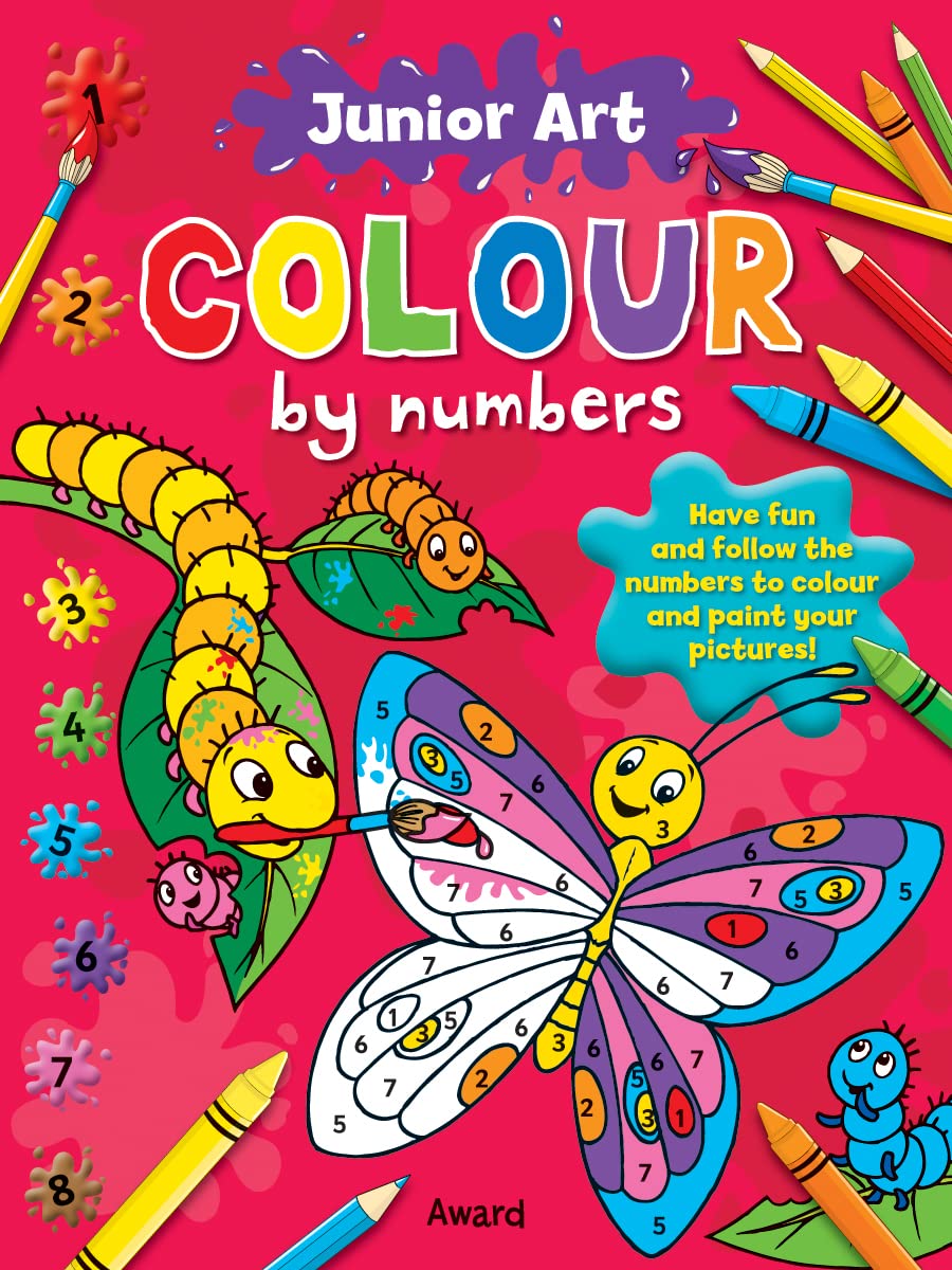 Award Publications Ltd Butterfly Colour By Numbers - Colouring Book | Ages 5-6 Years | 16 Pages 1
