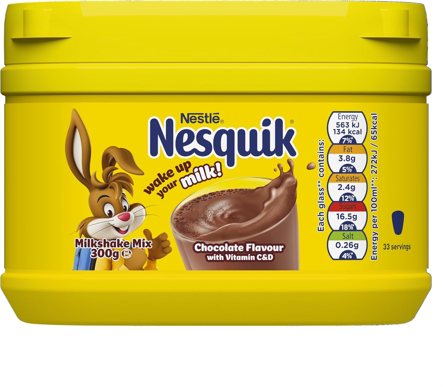 Nesquik Chocolate Flavoured Milkshake Powder - Fortified with Vitamin C & D | 300g Tub 3