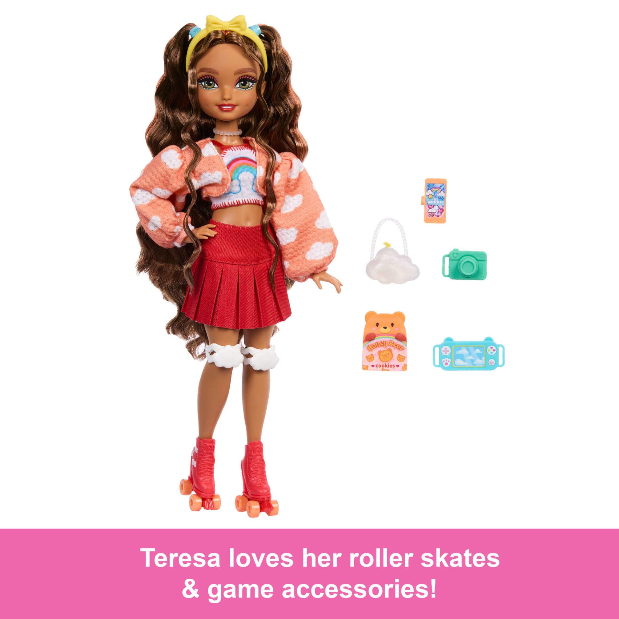 Barbie Dream Besties Teresa Roller Skating Fashion Doll with Accessories 3