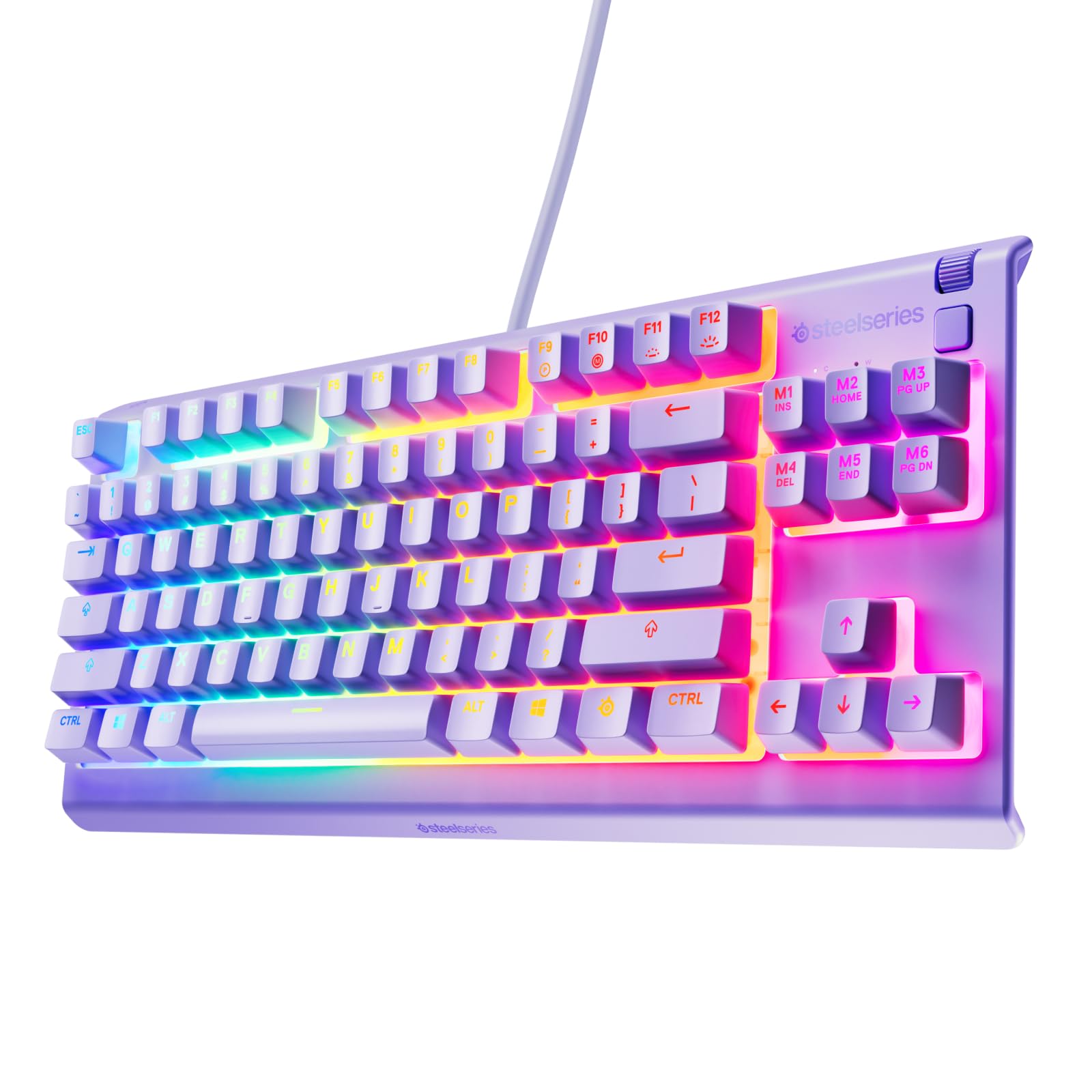 SteelSeries Apex 3 TKL Gaming Keyboard - Lavender - Tenkeyless Compact RGB 1