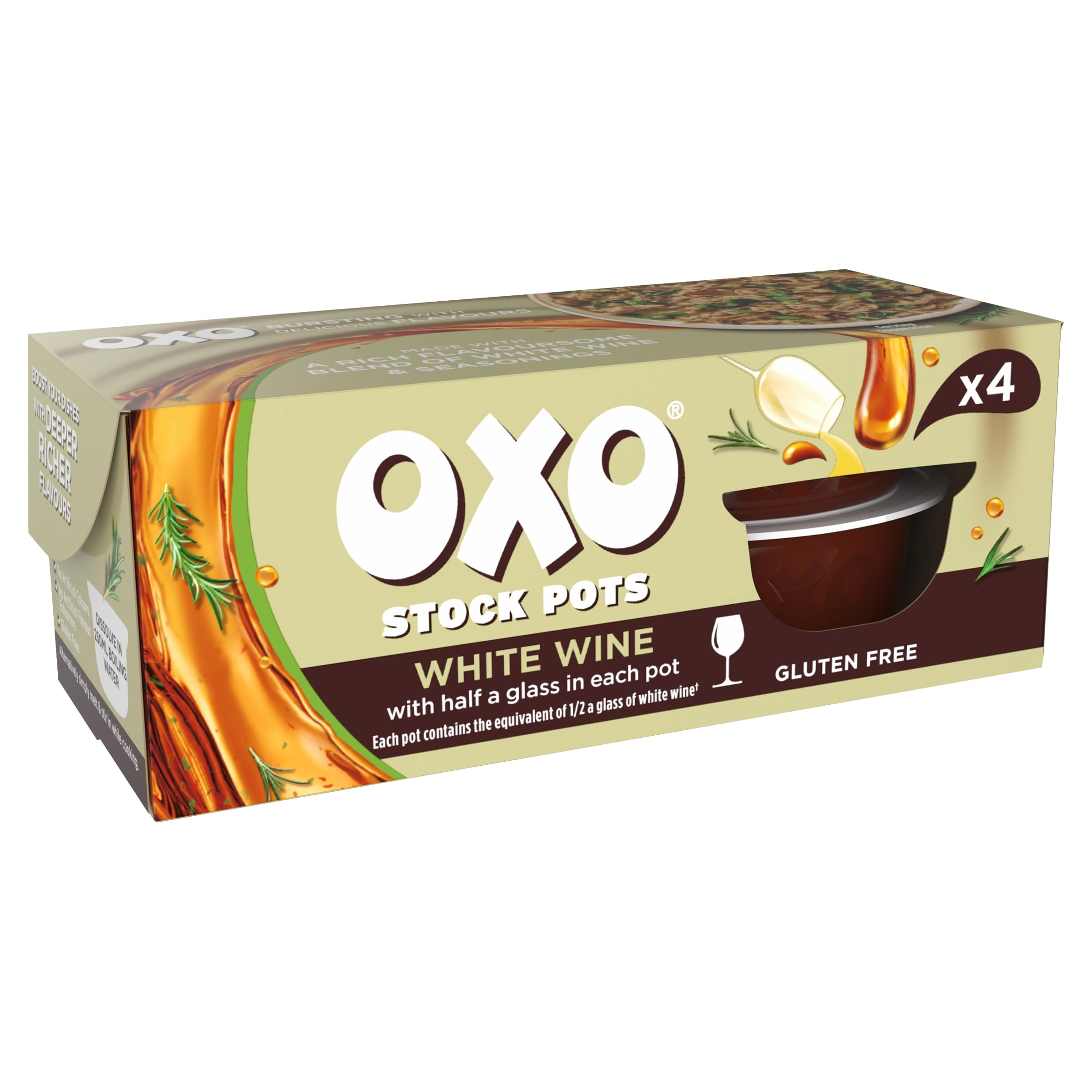 OXO White Wine Stock Pots - Gourmet Base for Creamy & Savoury Dishes, 4 x 20 g (80 g Total) 3