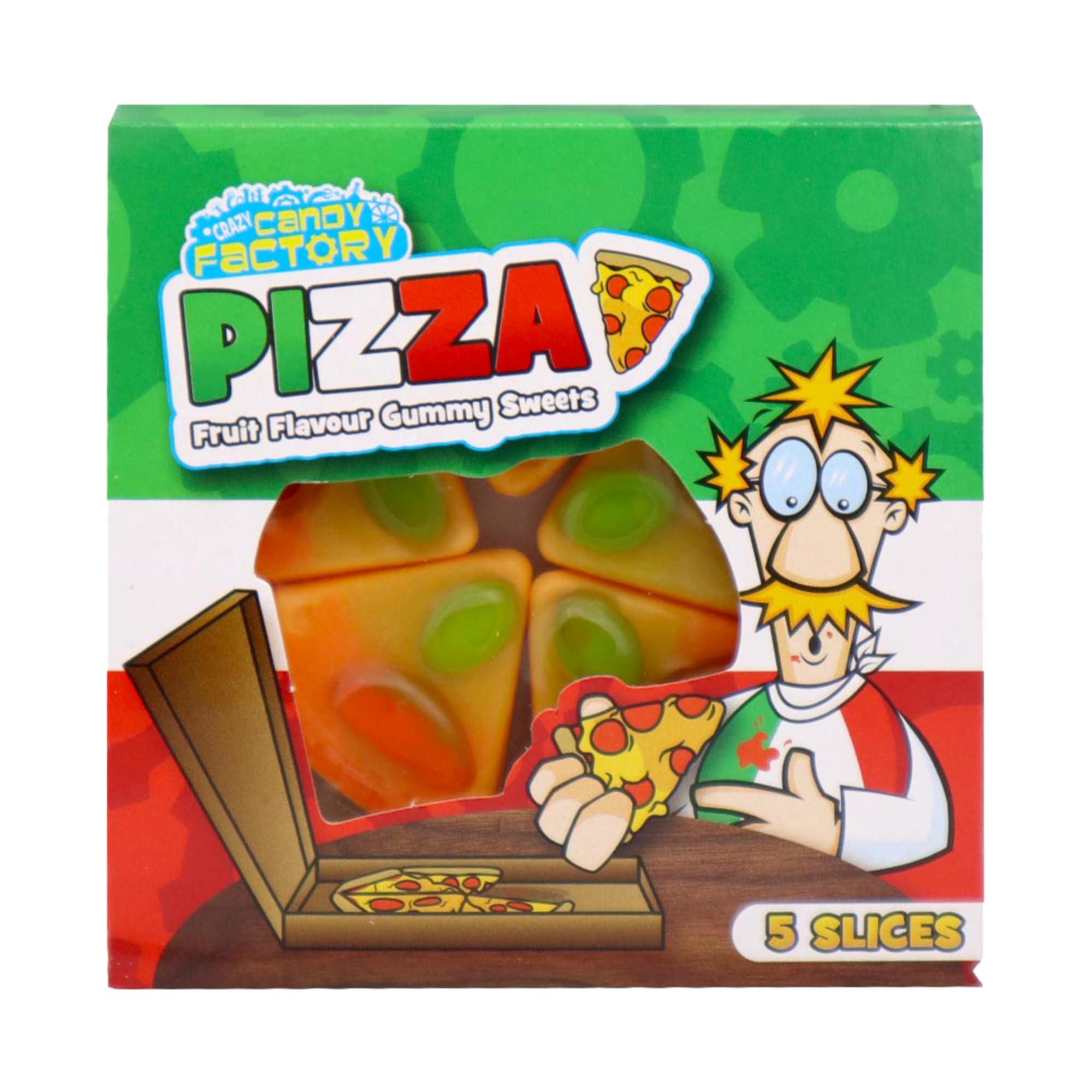 Crazy Candy Factory Pizza Slices Fruit Flavoured Gummies - 24 Pack Multipack | Chewy Candy 2