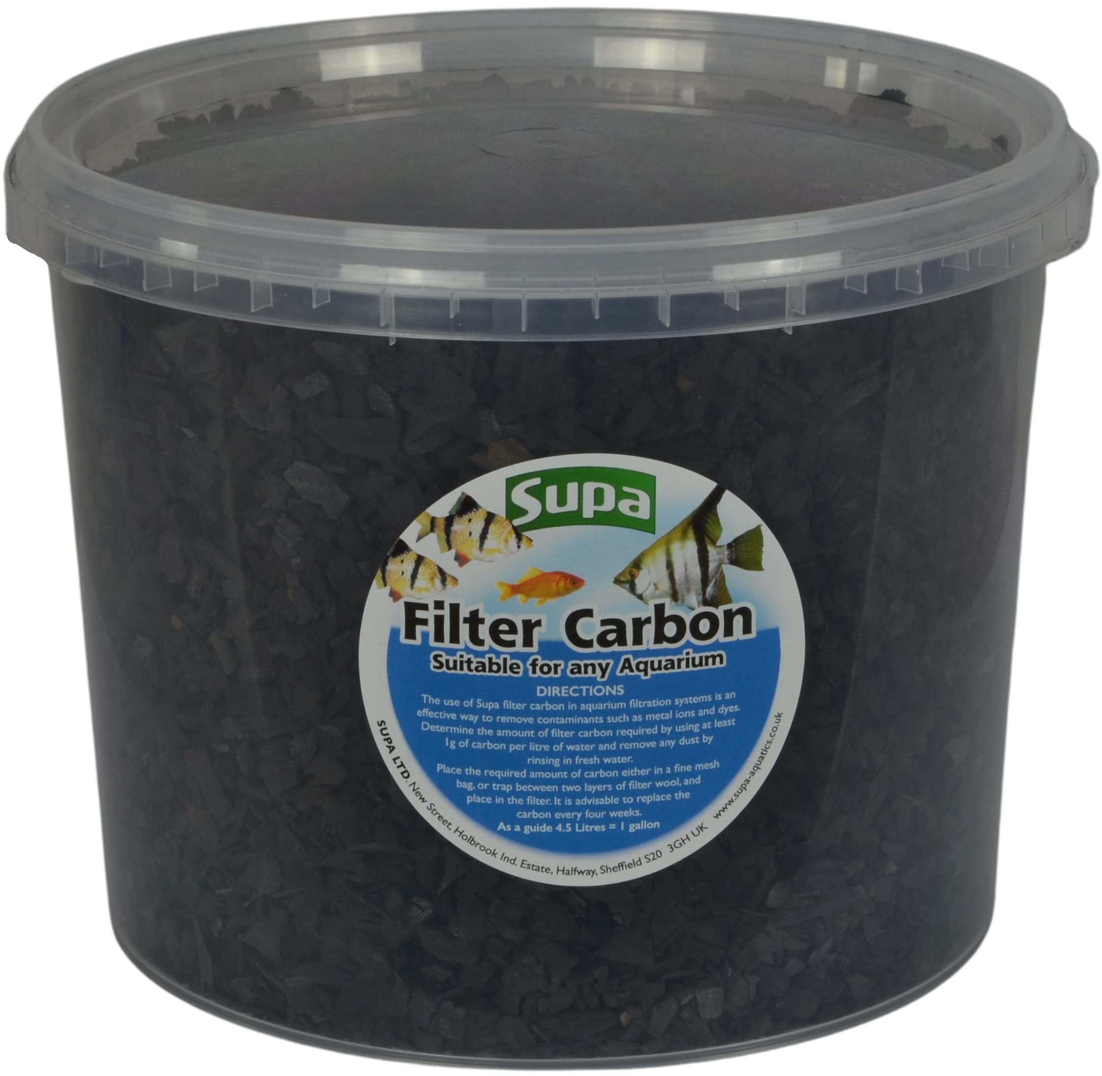 Supa Filter Carbon - 3 Litre Bucket for Aquarium & Pond Water Clarity | Activated Charcoal 4