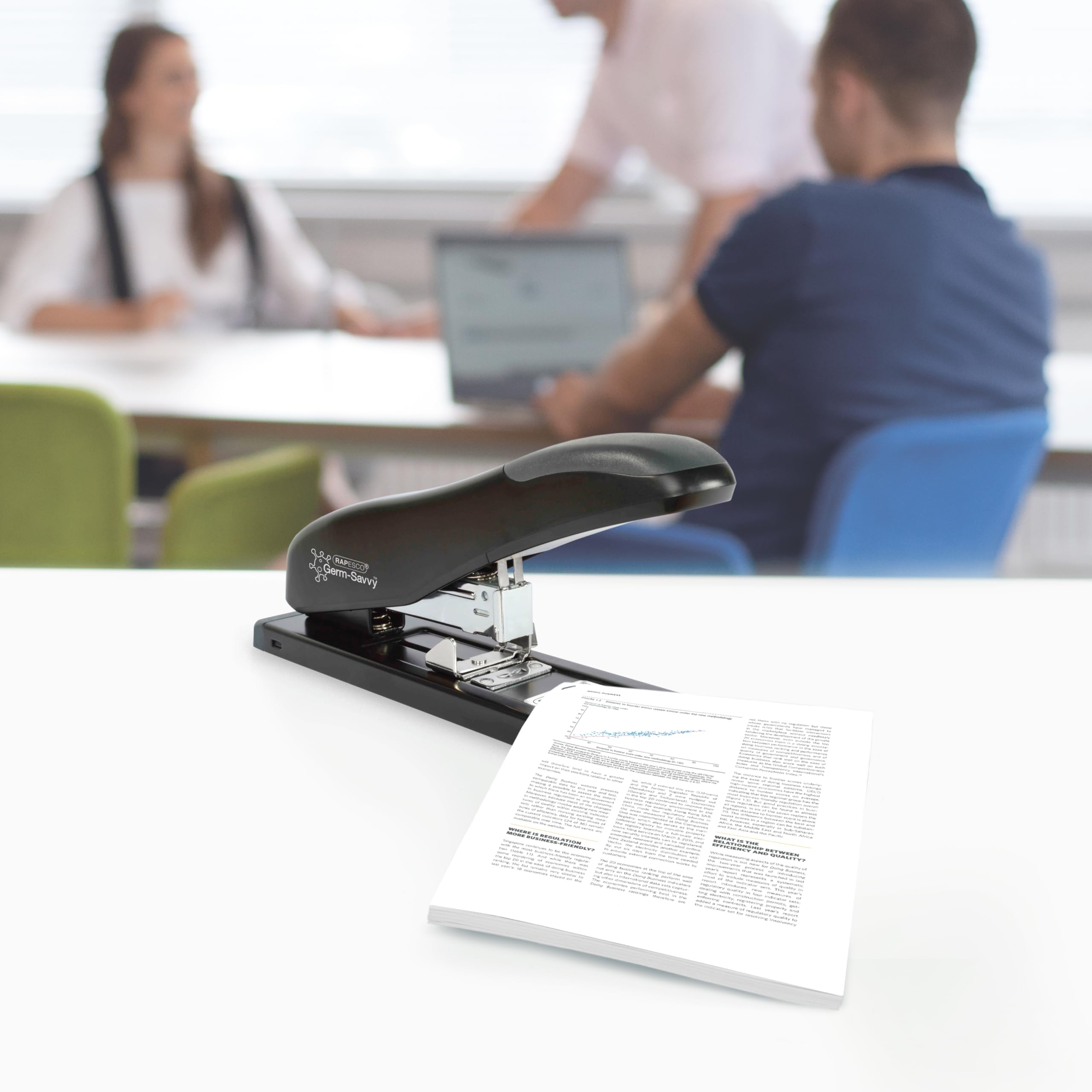 Rapesco HD-100 Heavy Duty Stapler - 100 Sheet Capacity | Black ABS & Metal Chassis 4