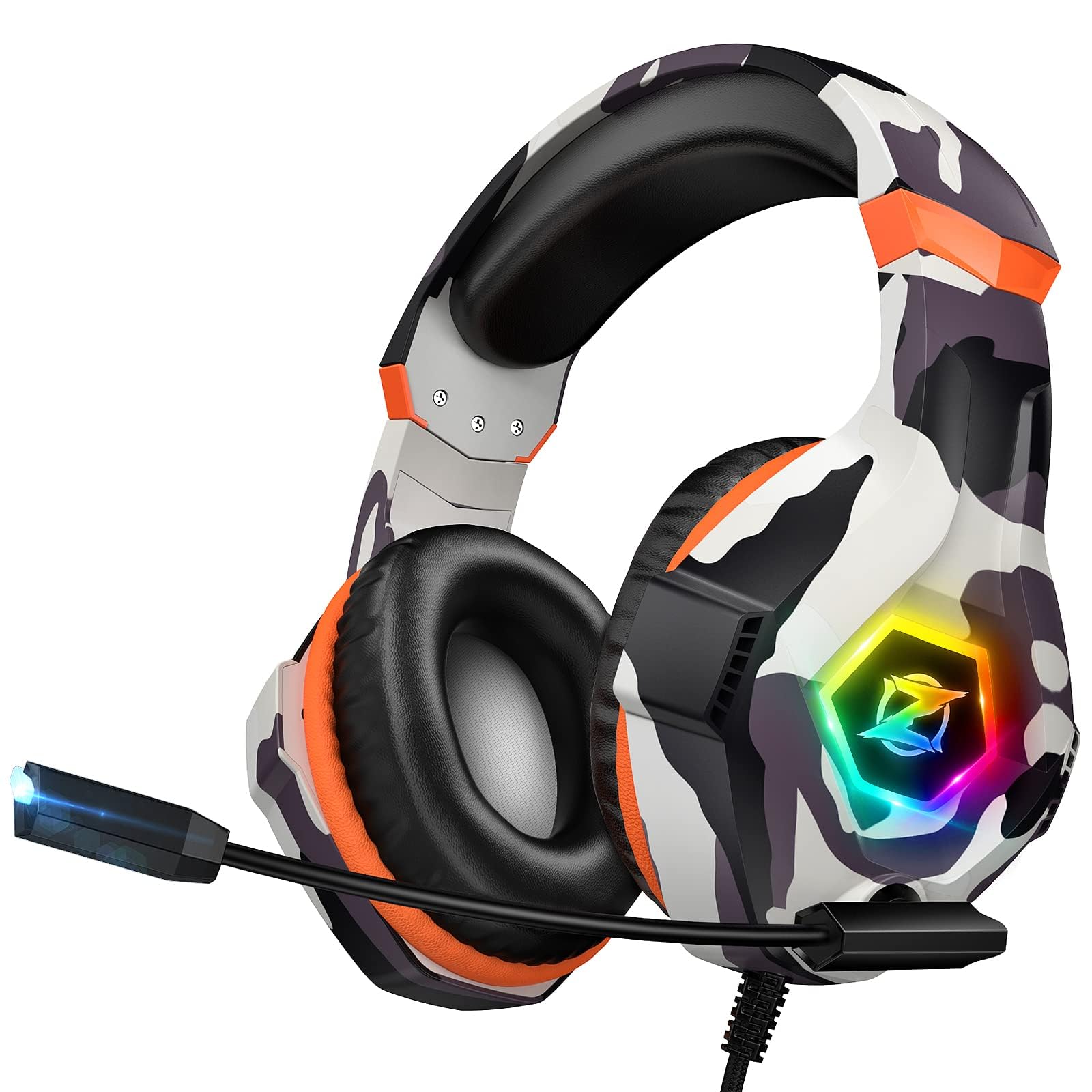 Ozeino ZW10 Gaming Headset - Surround Sound, Noise-Cancelling Mic, Multi-Platform Compatible 1