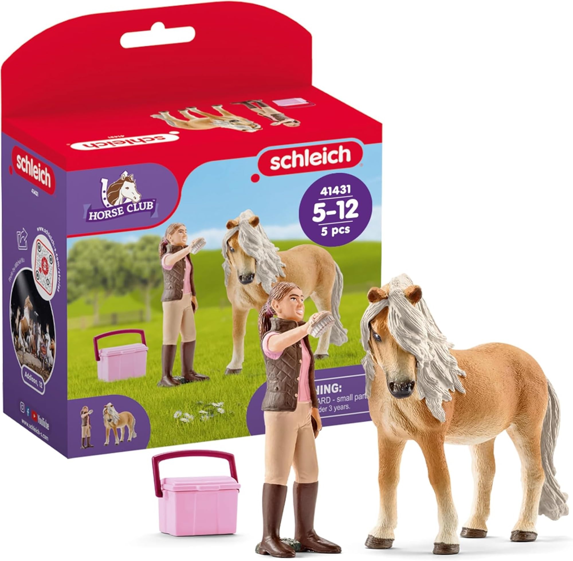 Schleich Horse Club Groom with Icelandic Pony Mare Playset | Model 41431 | Ages 5+