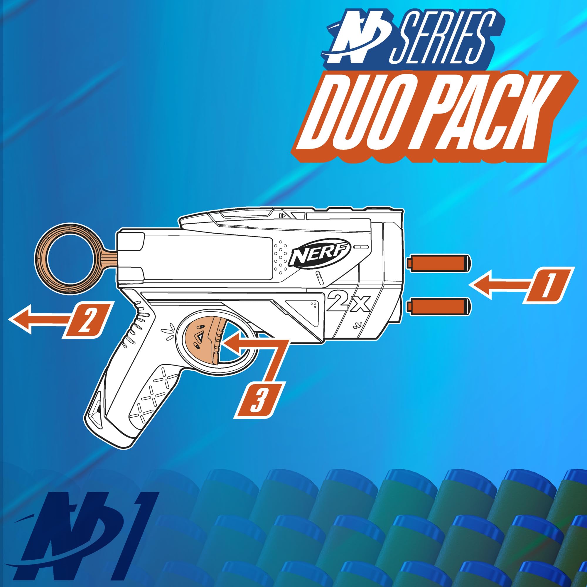 Nerf N-Series Duo Pack Toy Blasters with 12 N1 Darts | Ages 8+ 6